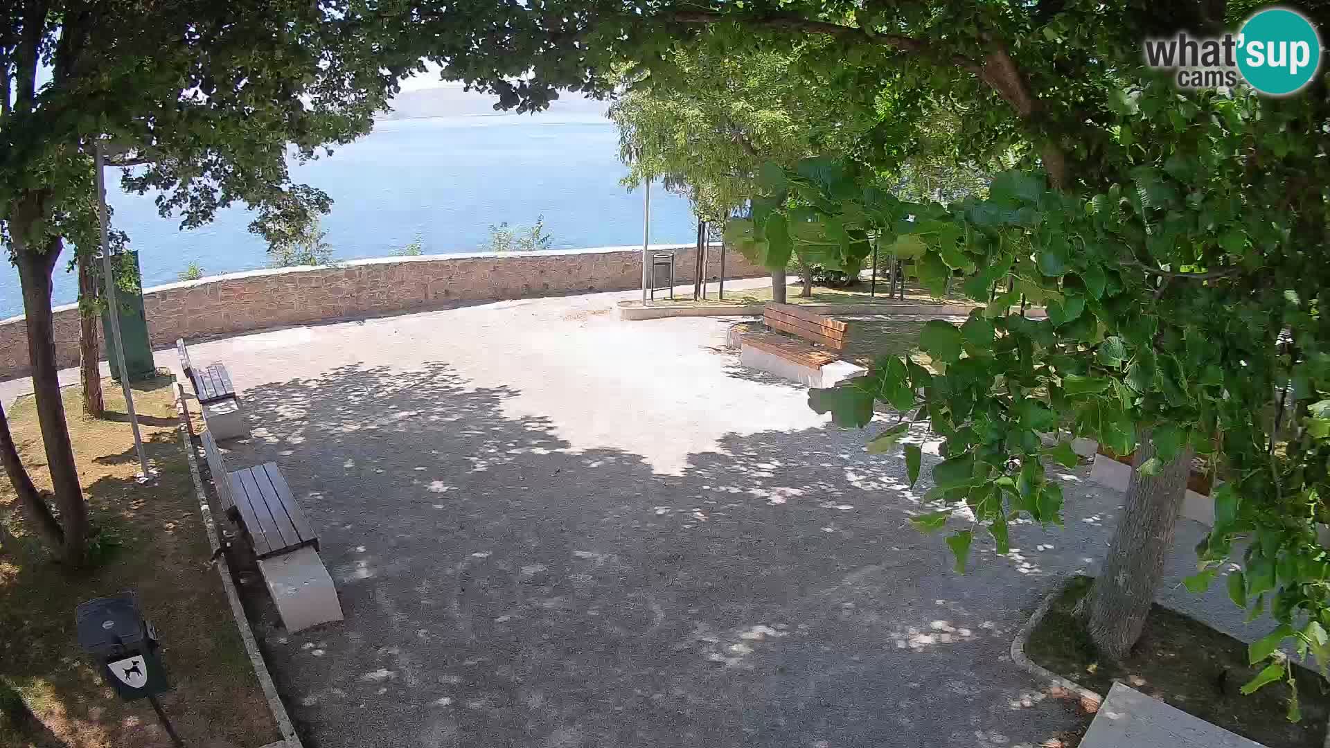 Senj Live Cam – Writers’ Park and the Velebit Channel
