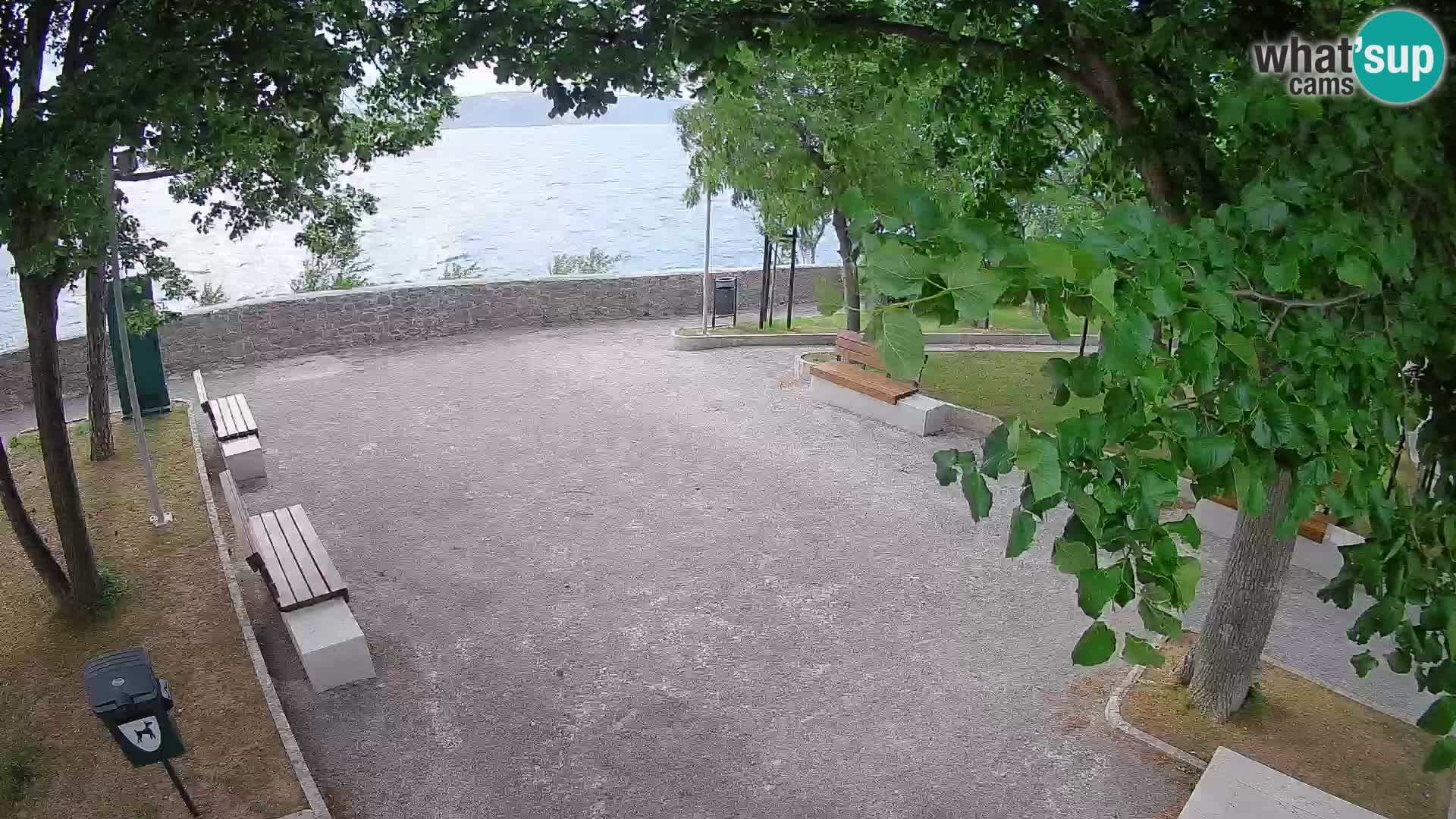 Senj Live Webcam – Schriftstellerpark und Velebit-Kanal