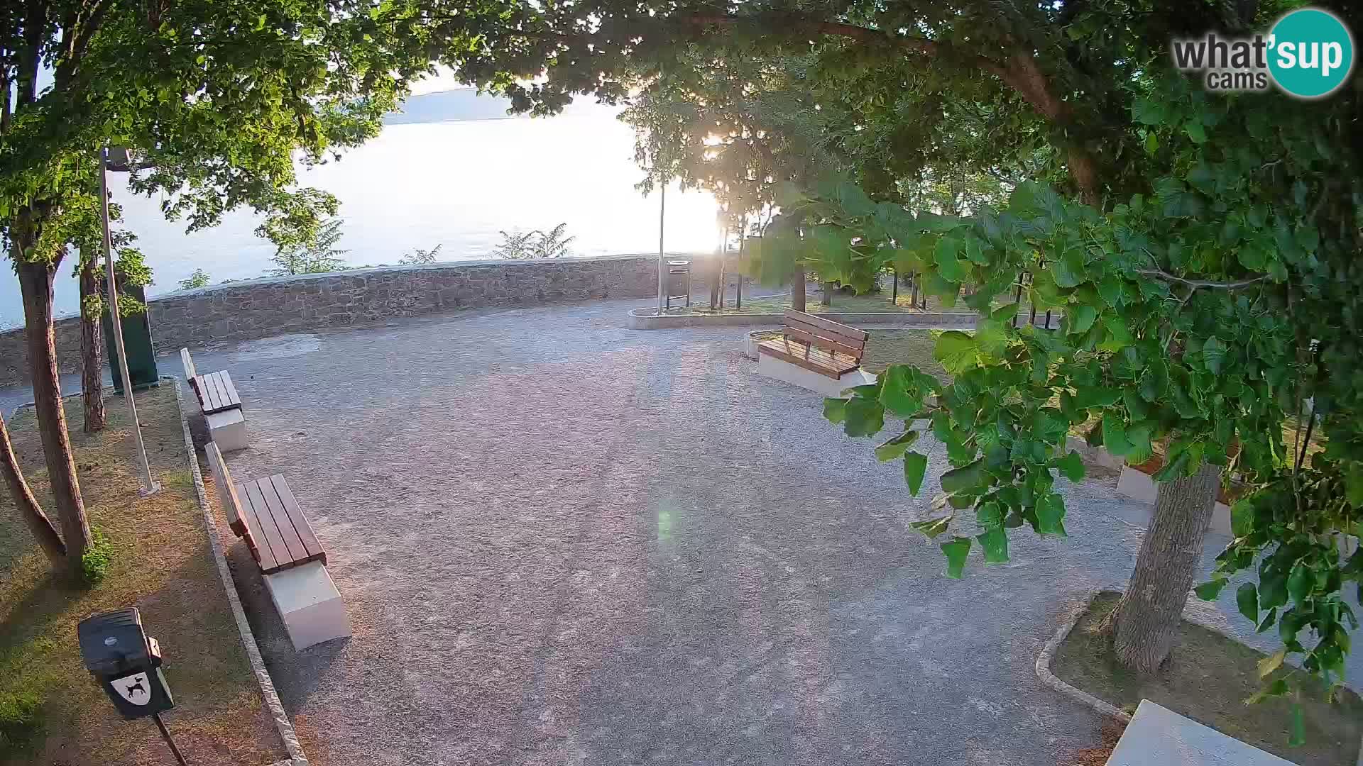 Senj Live Cam – Writers’ Park and the Velebit Channel