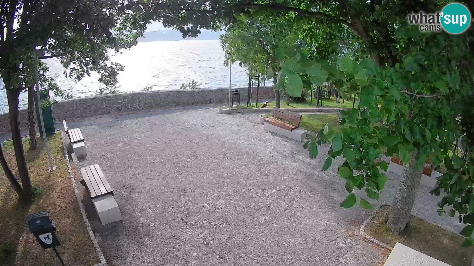 Senj Live Webcam – Schriftstellerpark und Velebit-Kanal