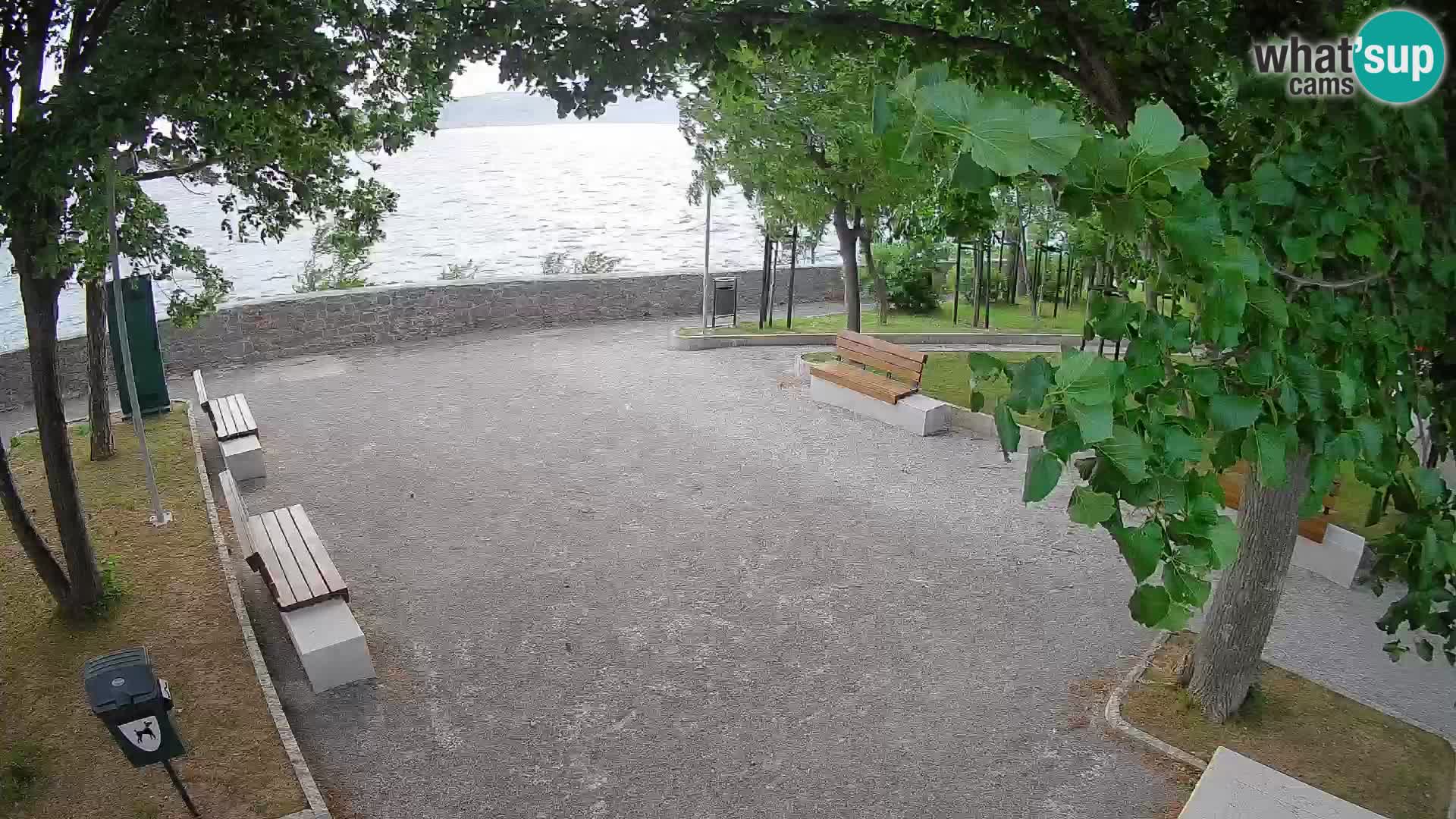 Senj Live Cam – Writers’ Park and the Velebit Channel