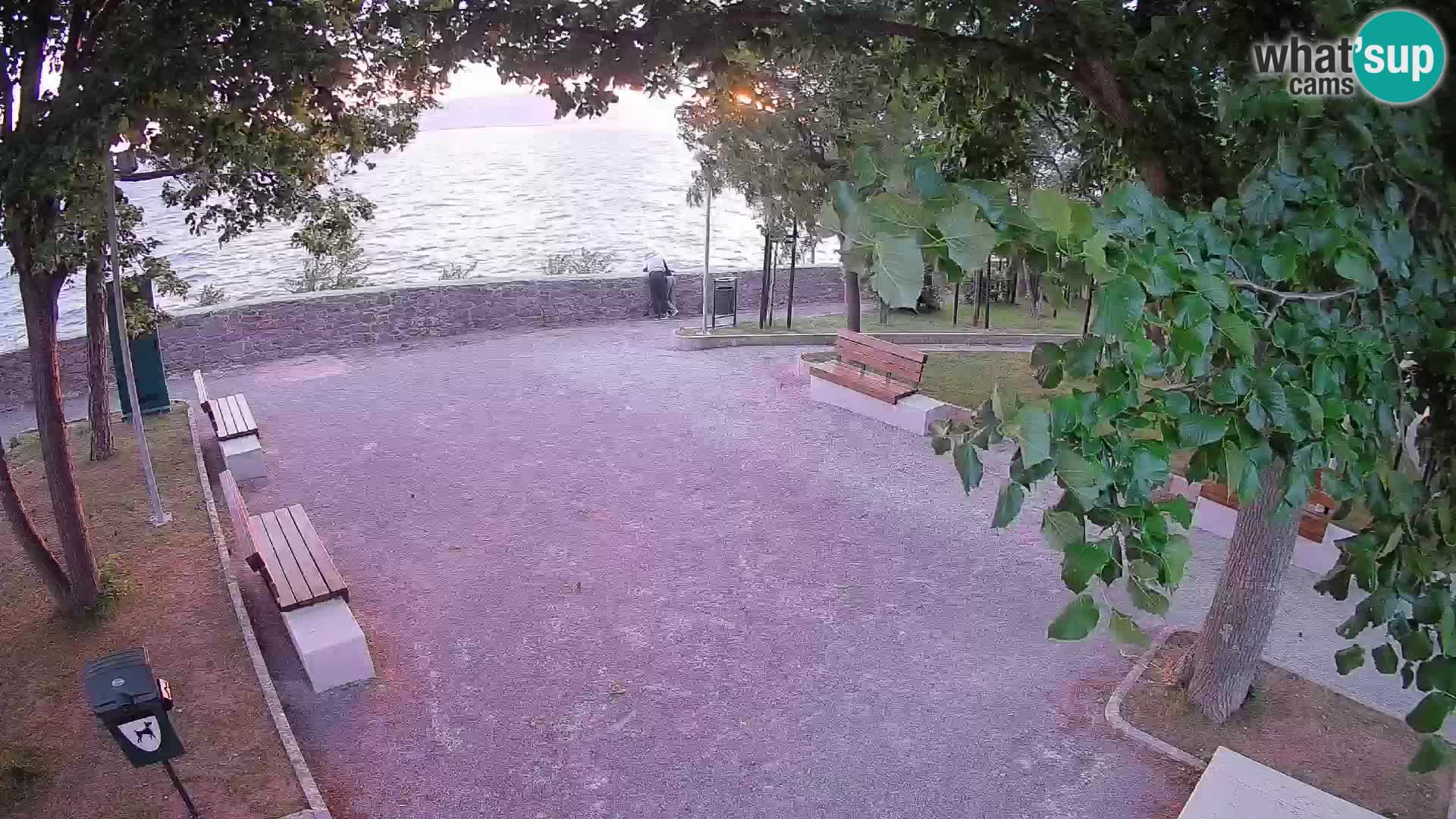 Senj Live Webcam – Schriftstellerpark und Velebit-Kanal
