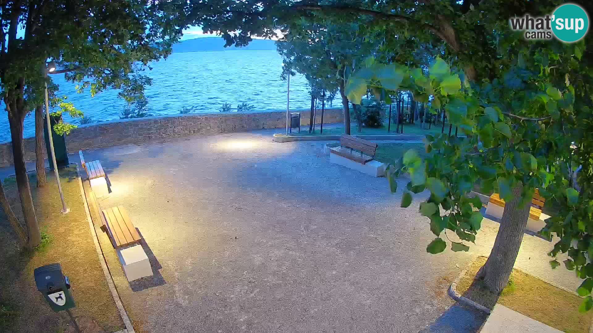Senj Live Cam – Writers’ Park and the Velebit Channel