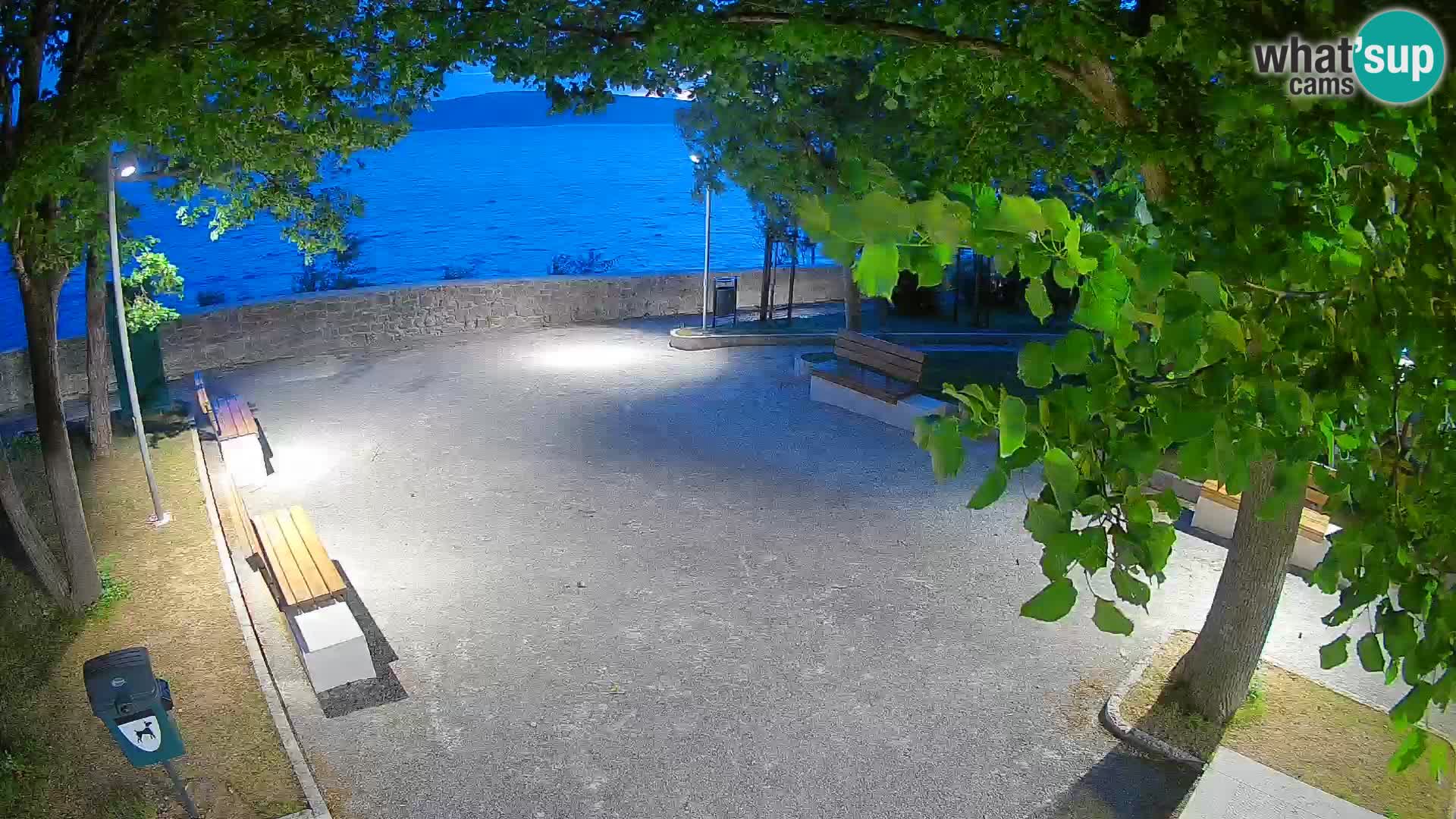 Senj Live Cam – Writers’ Park and the Velebit Channel