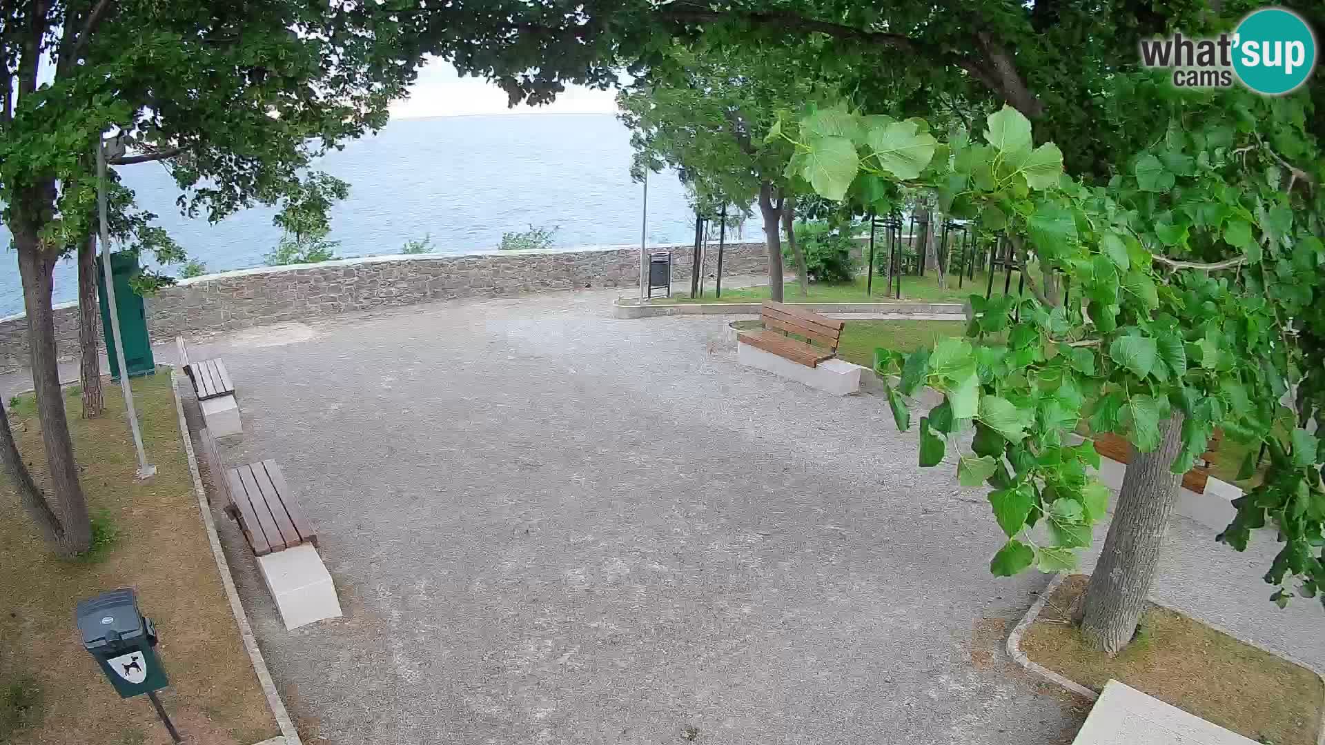 Senj Live Webcam – Schriftstellerpark und Velebit-Kanal