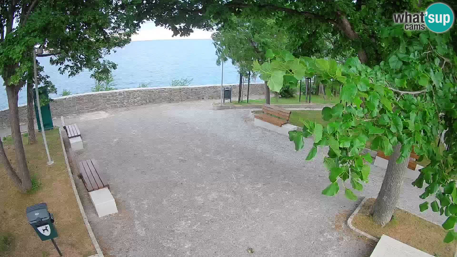 Senj Live Webcam – Schriftstellerpark und Velebit-Kanal