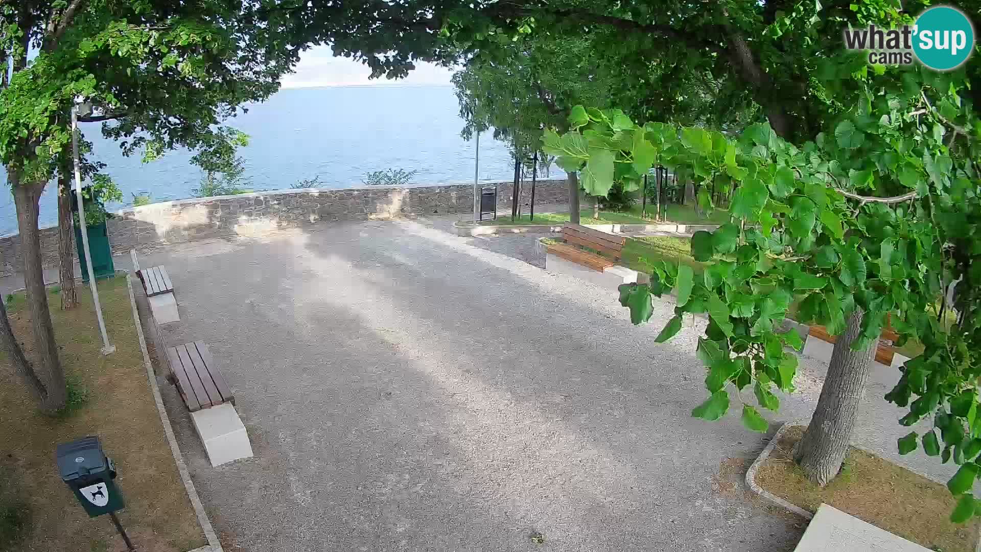 Senj Live Webcam – Schriftstellerpark und Velebit-Kanal