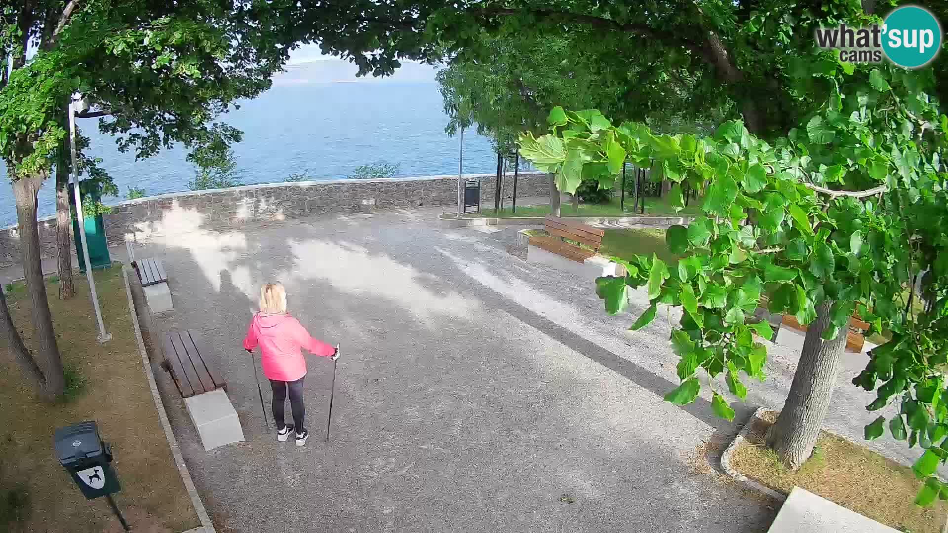 Senj Live Webcam – Schriftstellerpark und Velebit-Kanal