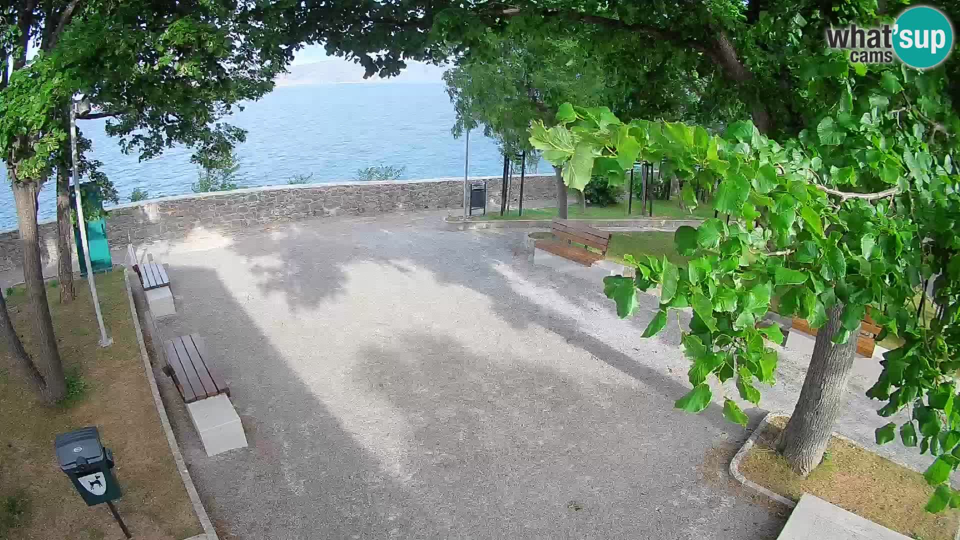Senj Live Cam – Writers’ Park and the Velebit Channel
