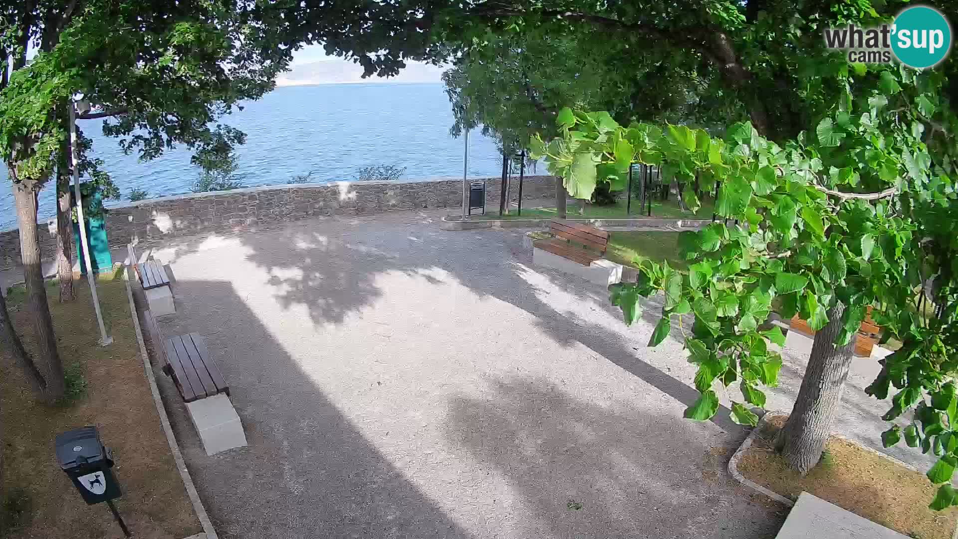 Senj Live Webcam – Schriftstellerpark und Velebit-Kanal