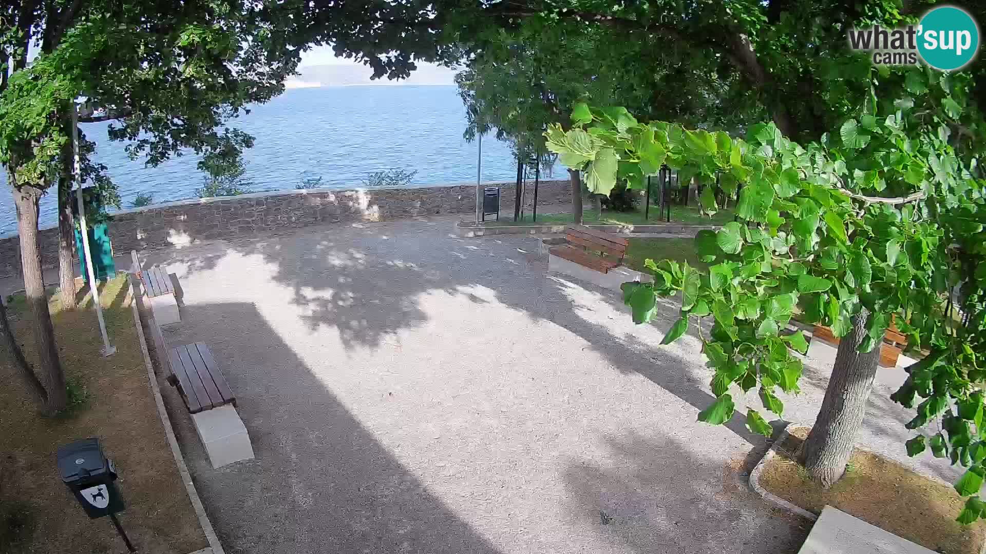 Senj Live Cam – Writers’ Park and the Velebit Channel