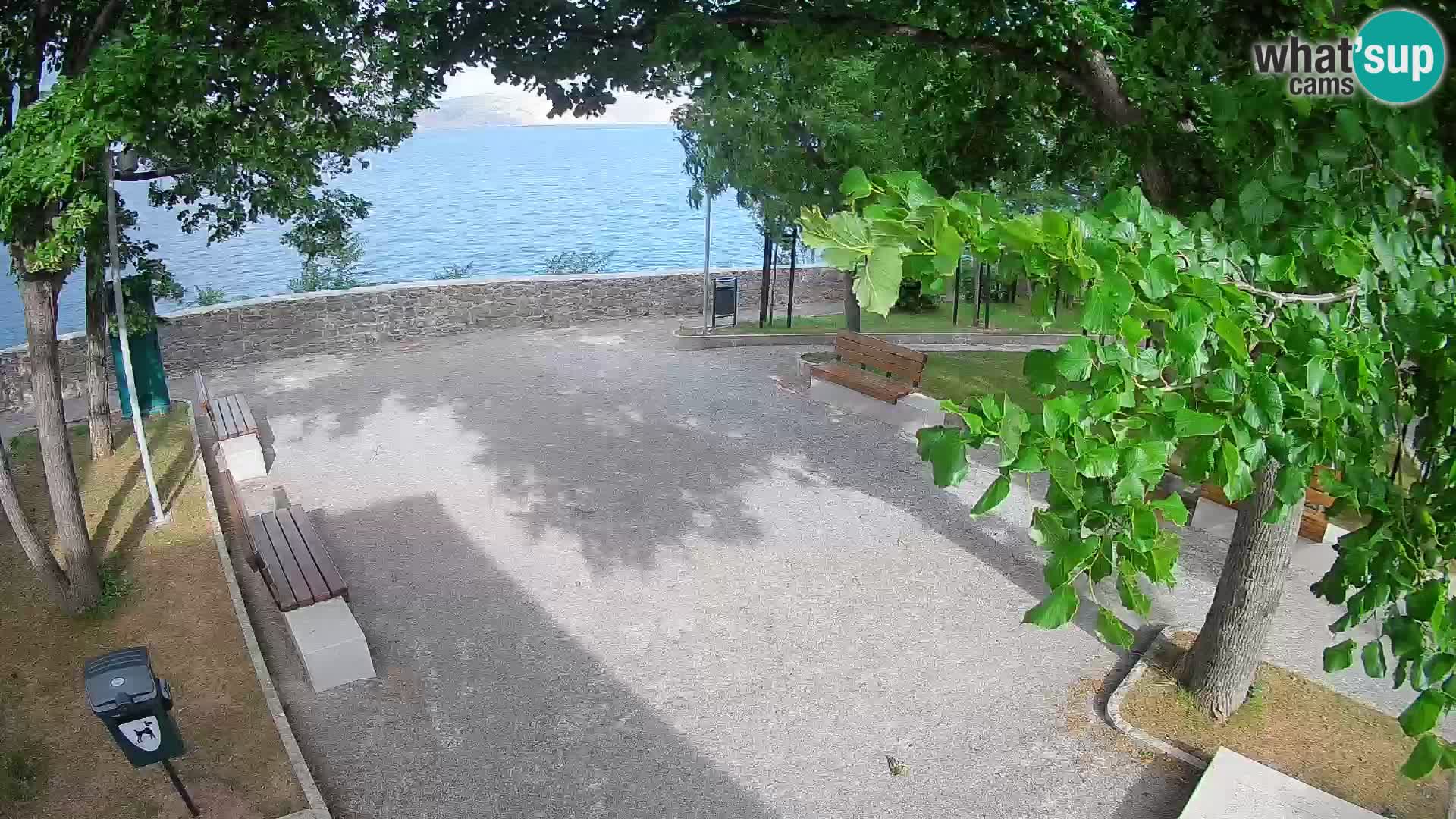 Senj Live Cam – Writers’ Park and the Velebit Channel