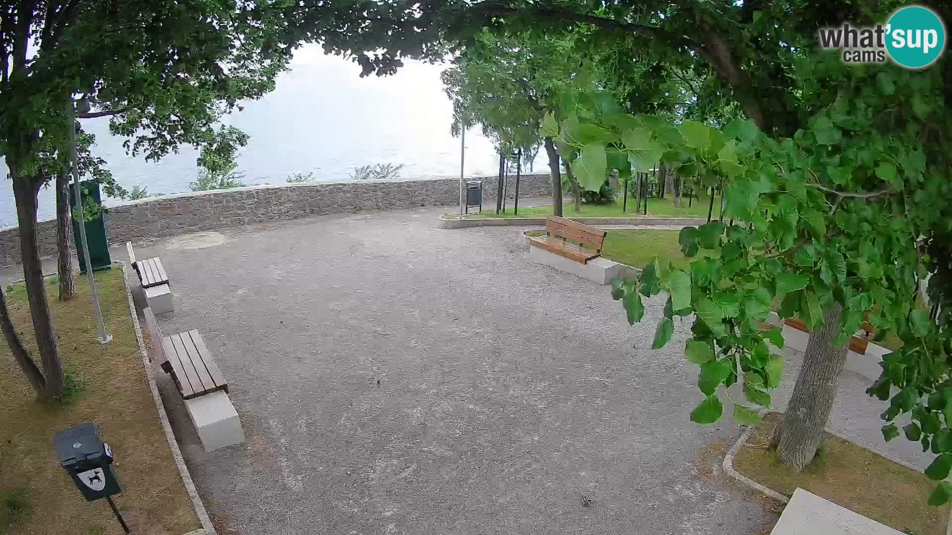 Senj Live Webcam – Schriftstellerpark und Velebit-Kanal