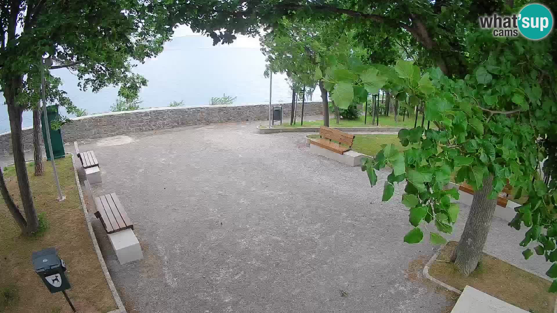 Senj Live Webcam – Schriftstellerpark und Velebit-Kanal