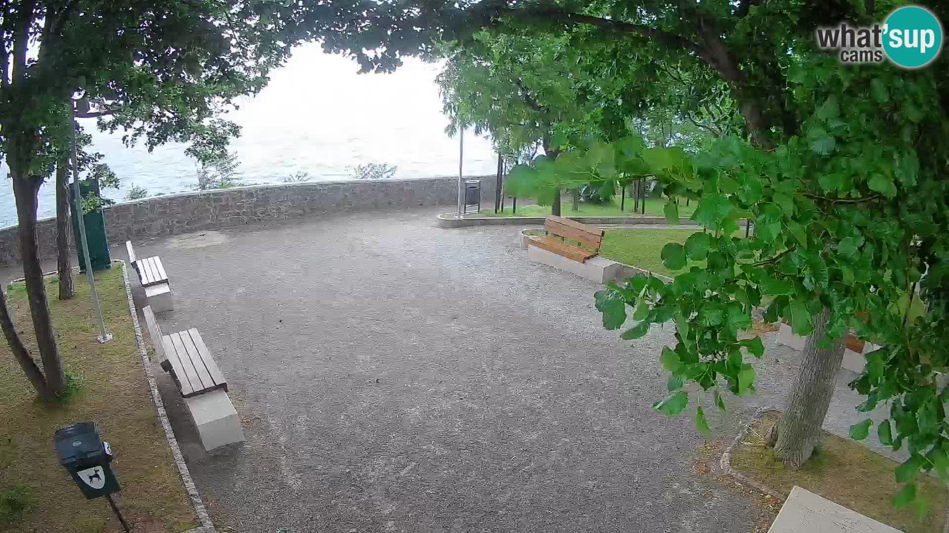 Senj Live Webcam – Schriftstellerpark und Velebit-Kanal