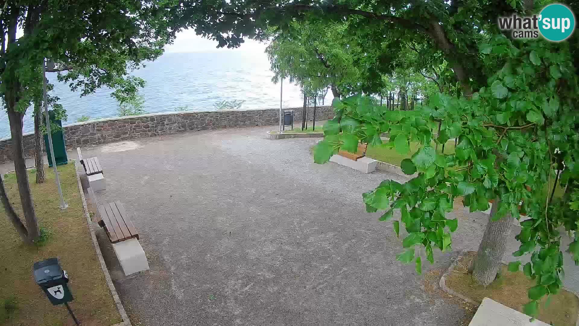 Senj Live Cam – Writers’ Park and the Velebit Channel