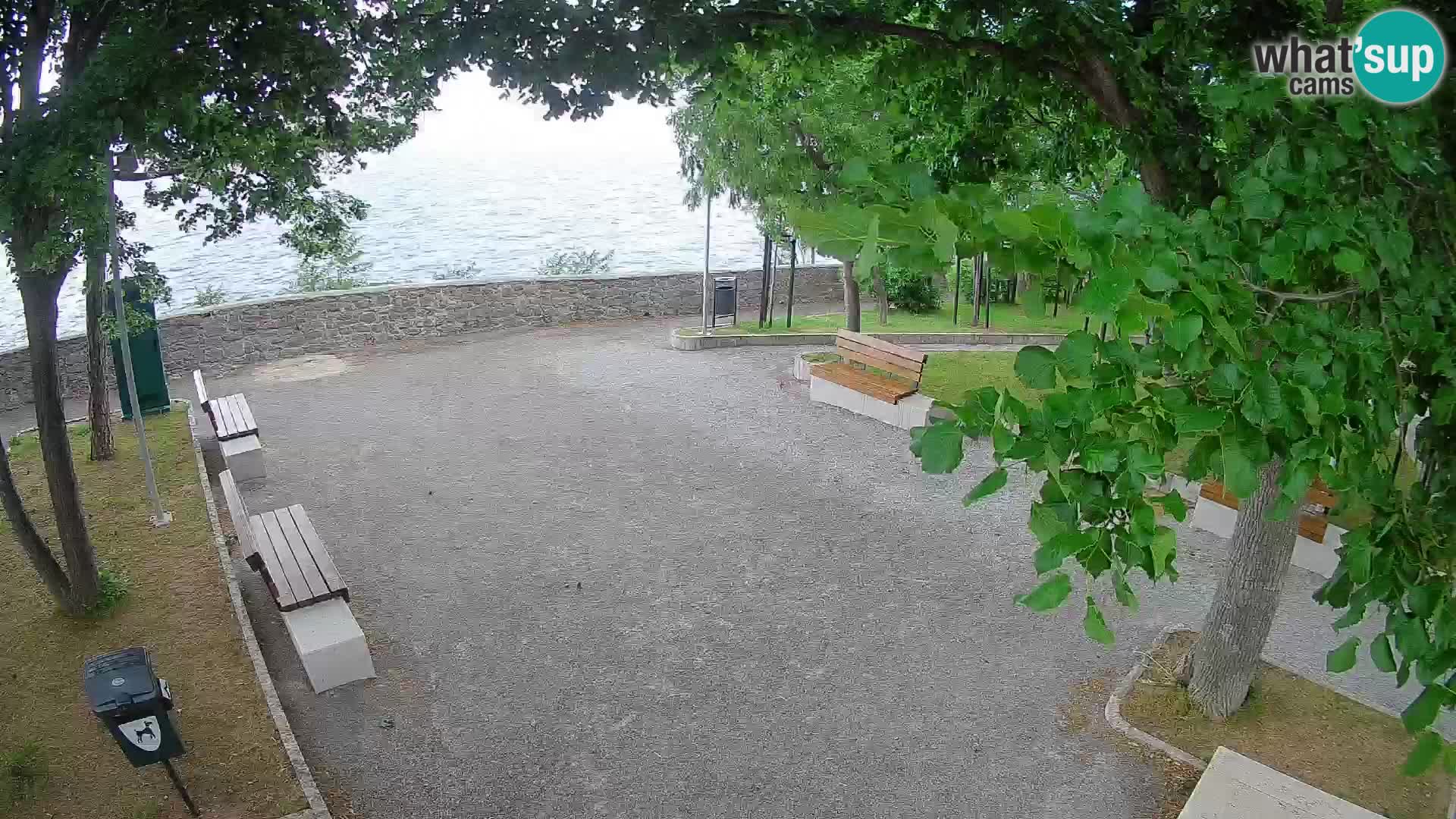 Senj Live Webcam – Schriftstellerpark und Velebit-Kanal