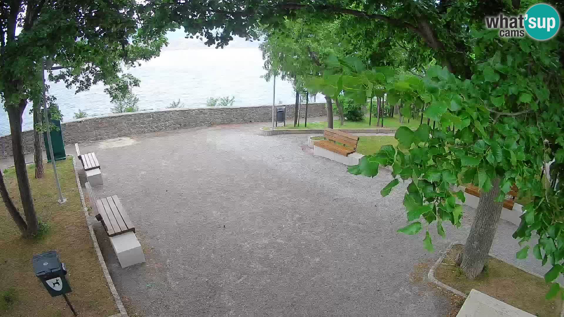 Senj Live Webcam – Schriftstellerpark und Velebit-Kanal