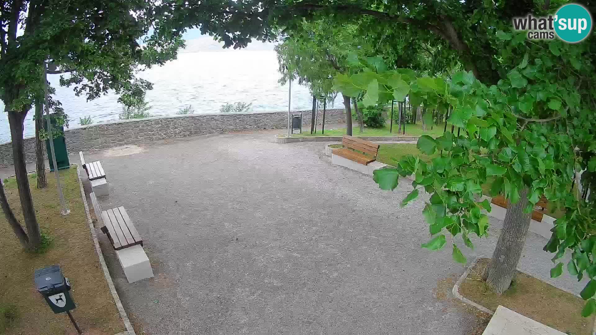 Senj Live Webcam – Schriftstellerpark und Velebit-Kanal