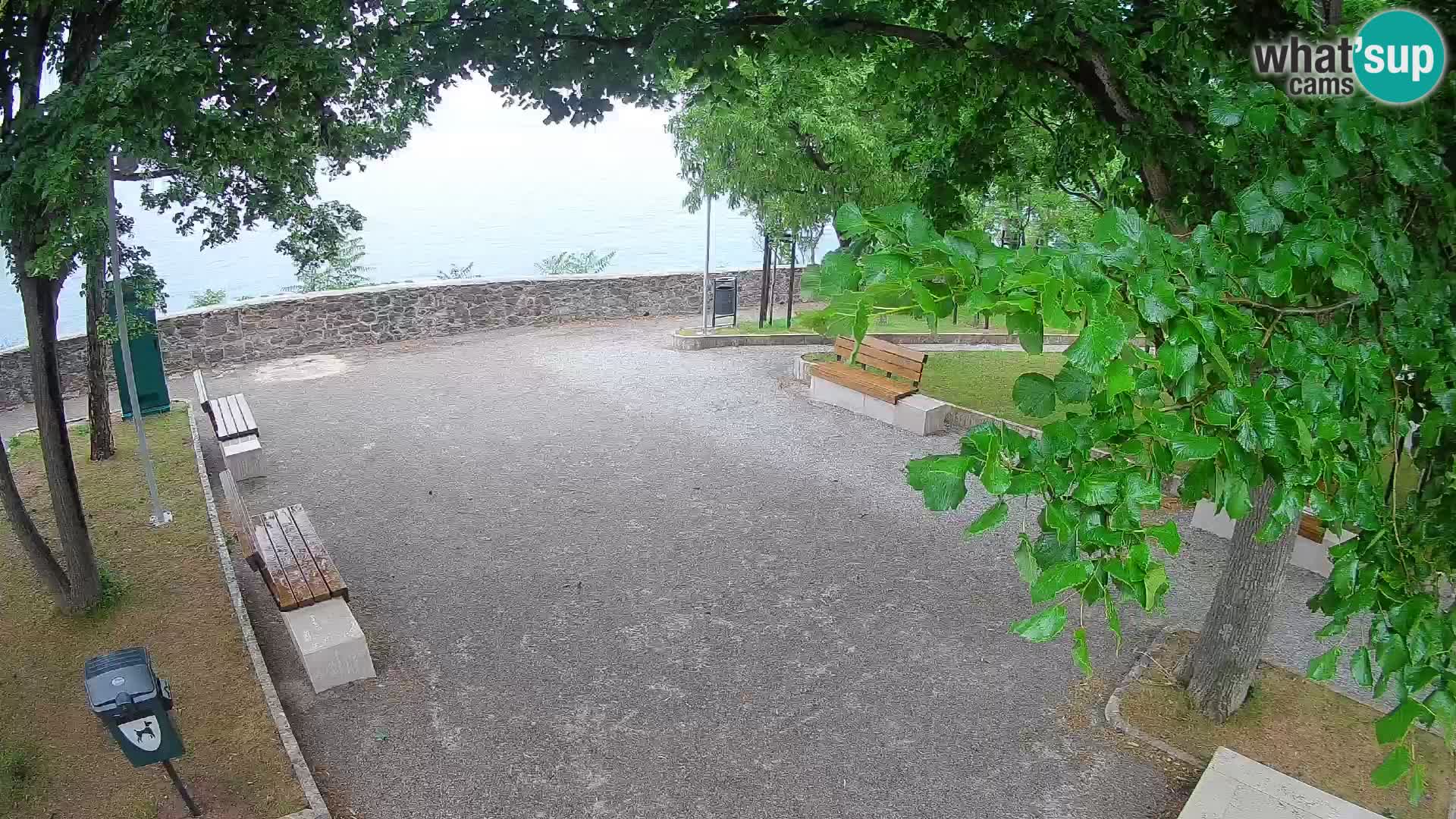 Senj Live Webcam – Schriftstellerpark und Velebit-Kanal