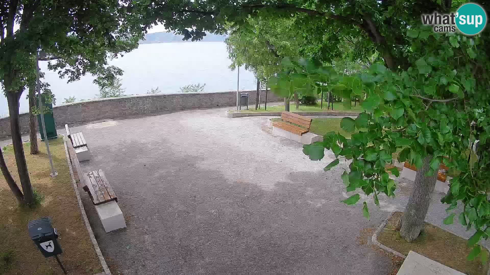 Senj Live Cam – Writers’ Park and the Velebit Channel