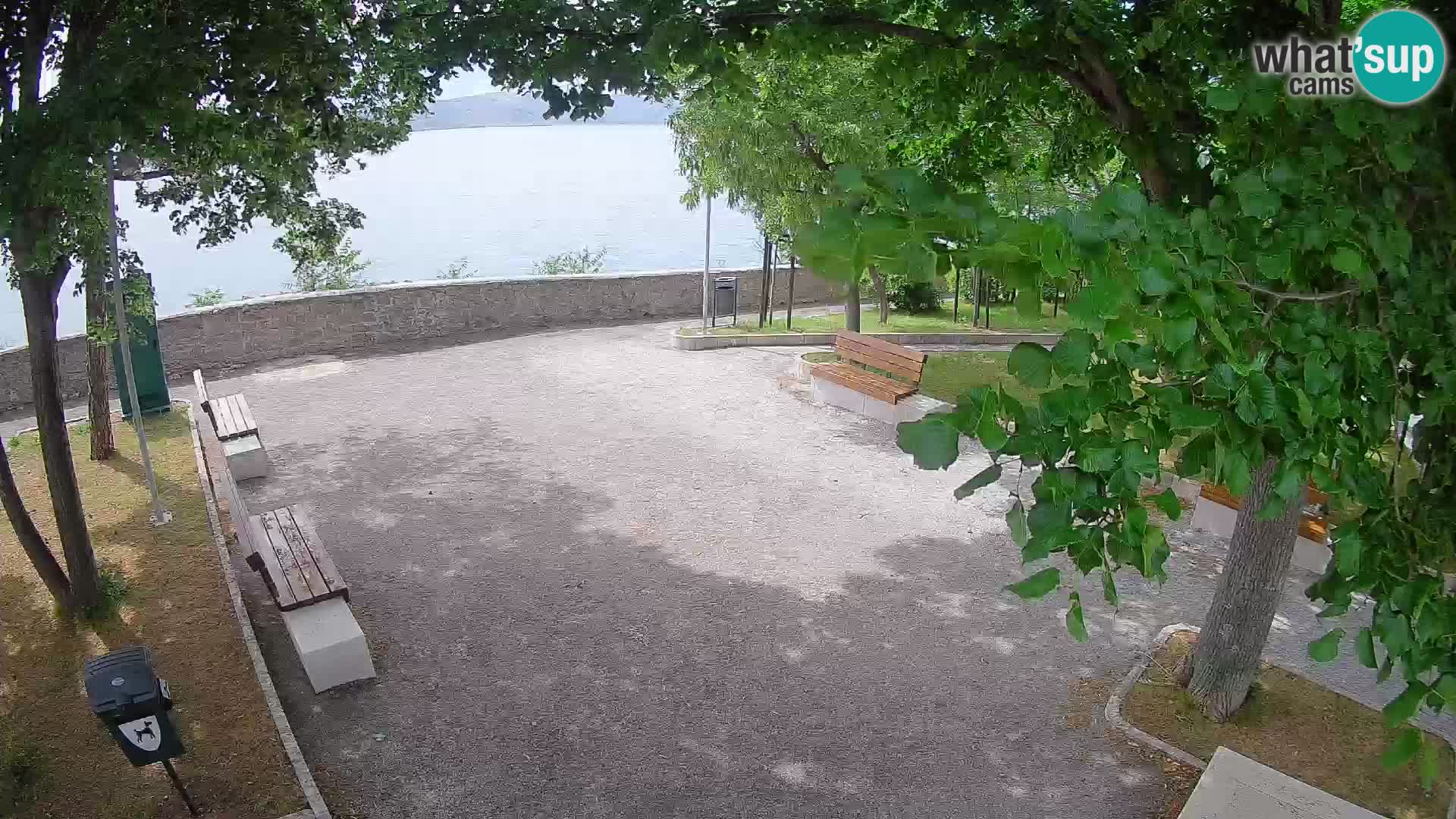 Senj Live Cam – Writers’ Park and the Velebit Channel