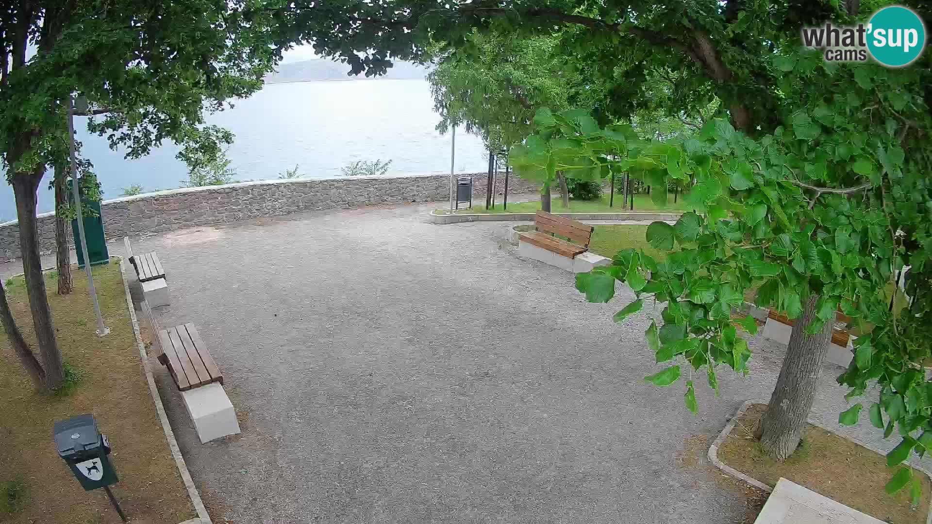 Senj Live Webcam – Schriftstellerpark und Velebit-Kanal