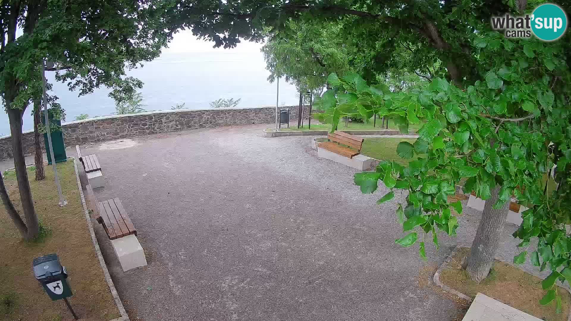 Senj Live Webcam – Schriftstellerpark und Velebit-Kanal
