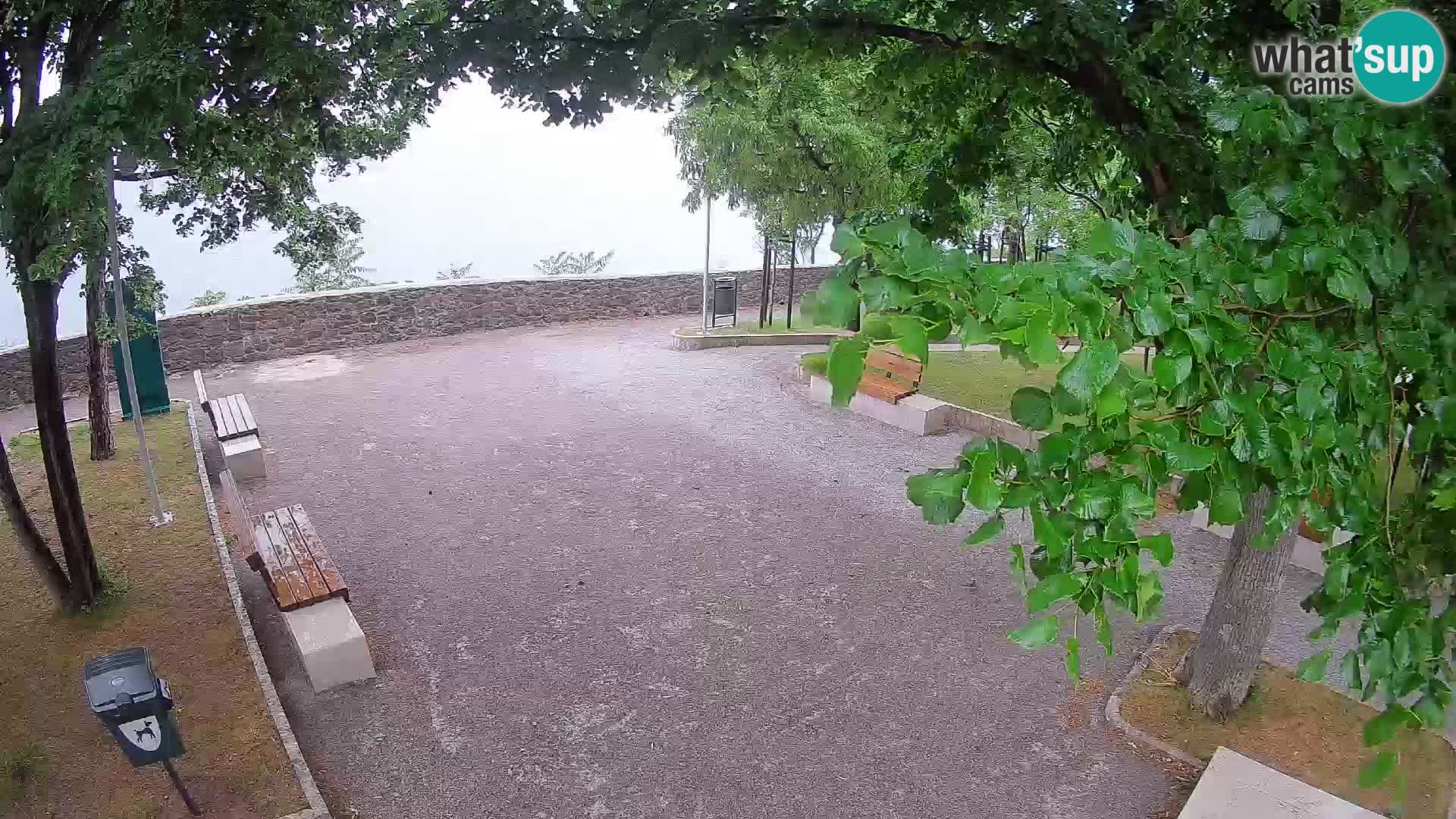 Senj Live Webcam – Schriftstellerpark und Velebit-Kanal