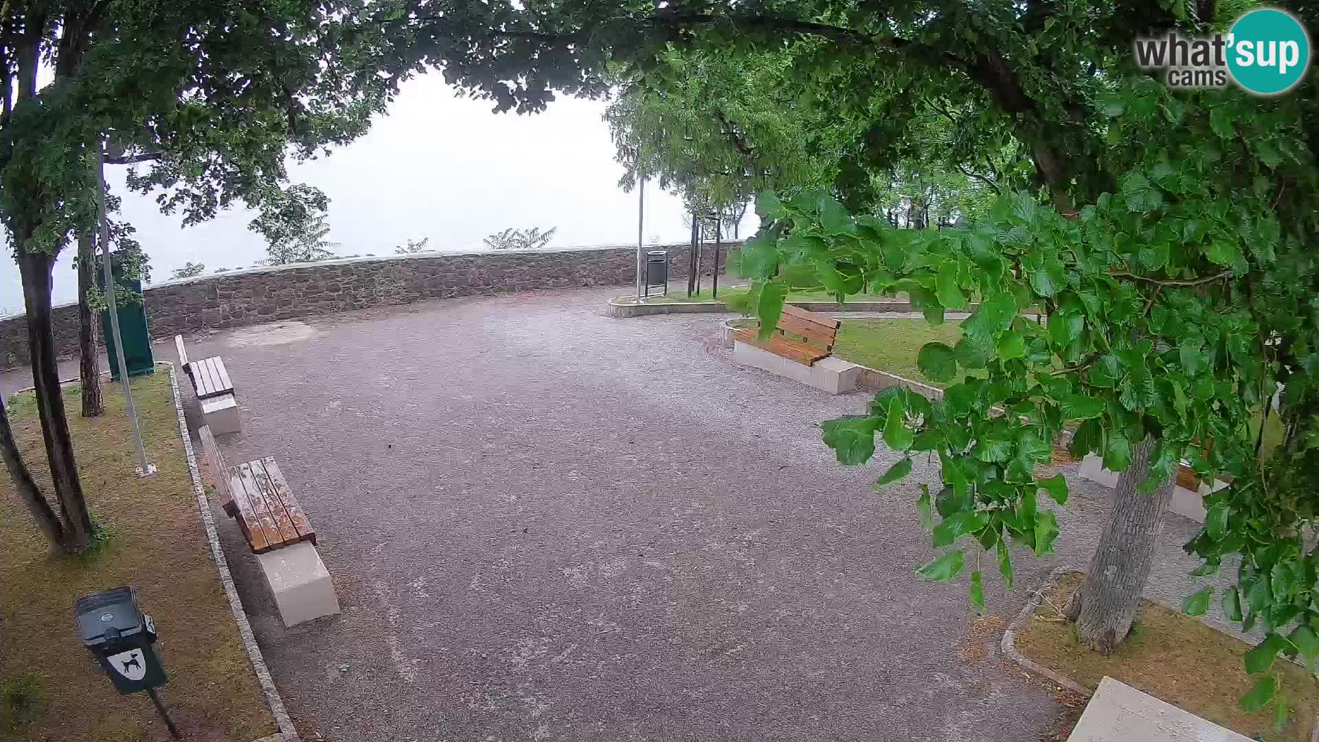 Senj Live Webcam – Schriftstellerpark und Velebit-Kanal