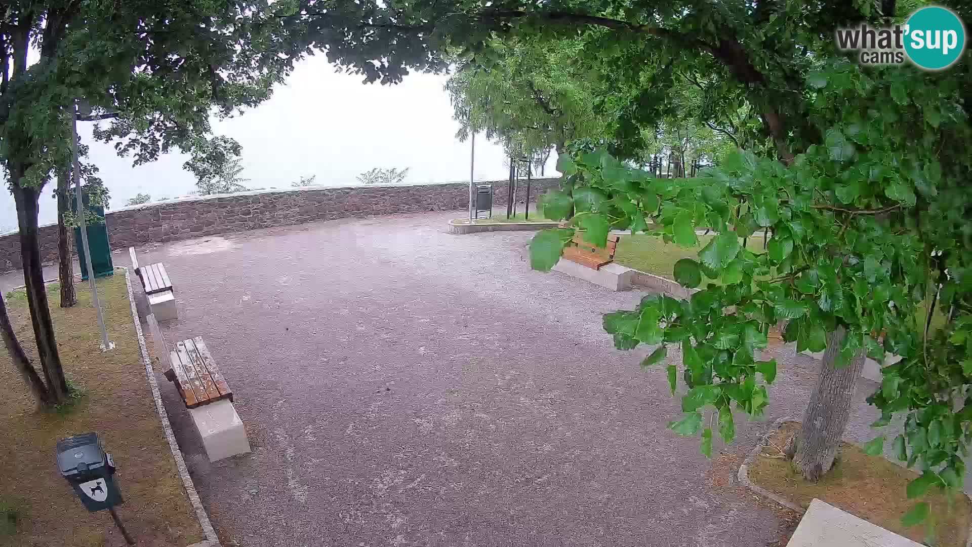 Senj Live Webcam – Schriftstellerpark und Velebit-Kanal
