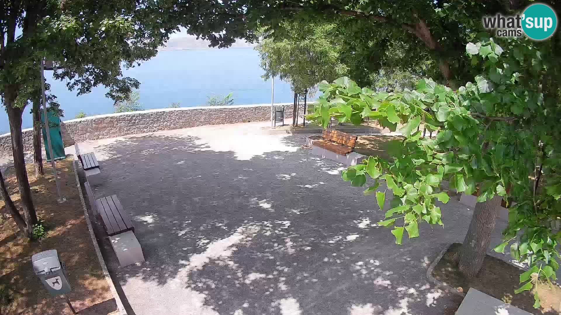 Senj Live Cam – Writers’ Park and the Velebit Channel