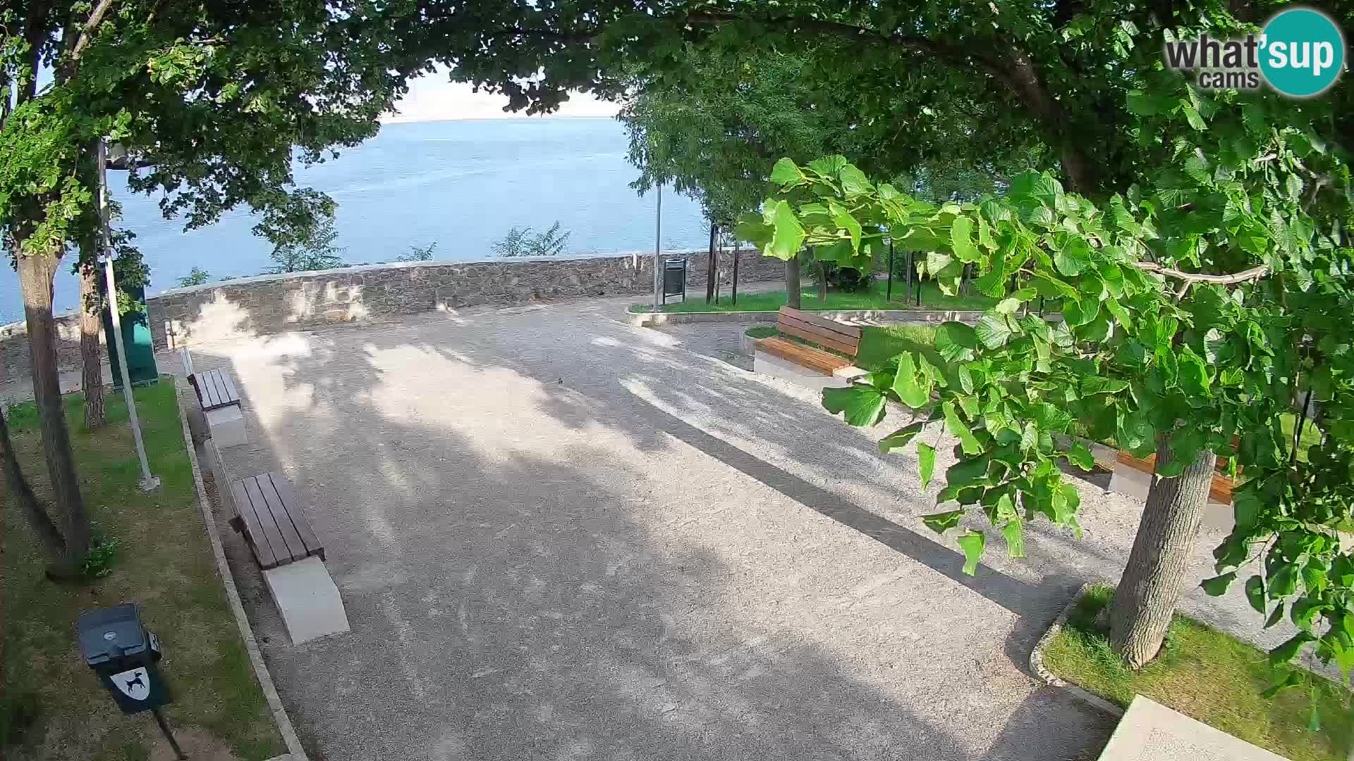 Senj Live Webcam – Schriftstellerpark und Velebit-Kanal