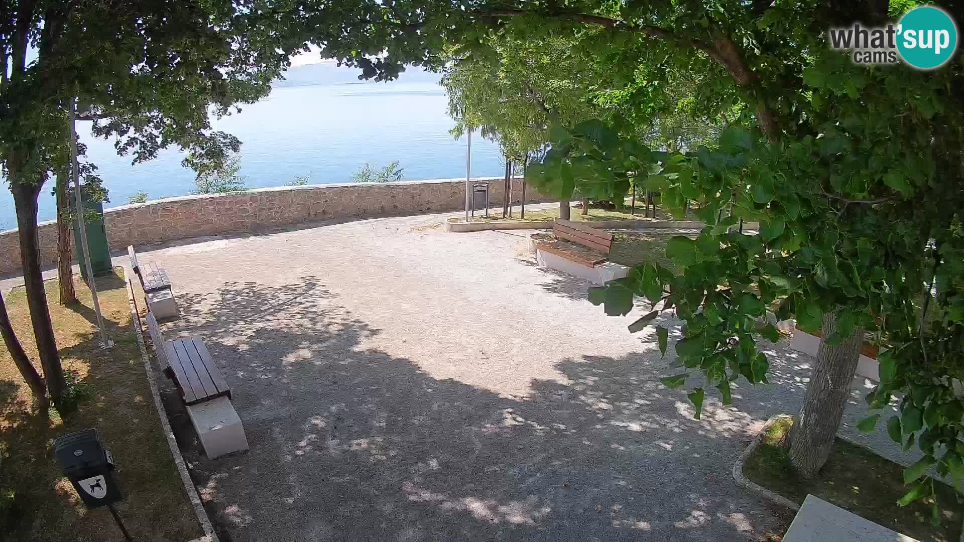 Senj Live Cam – Writers’ Park and the Velebit Channel