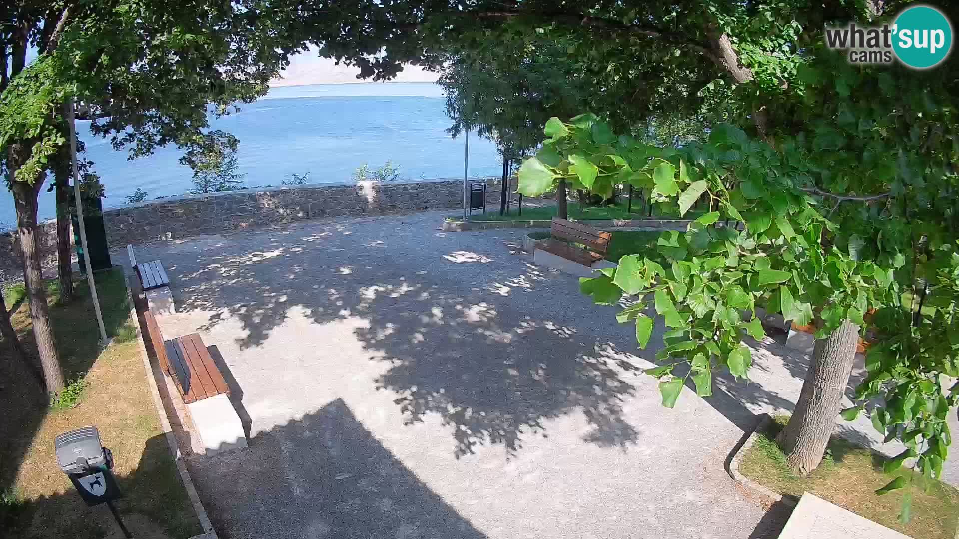 Senj Live Cam – Writers’ Park and the Velebit Channel