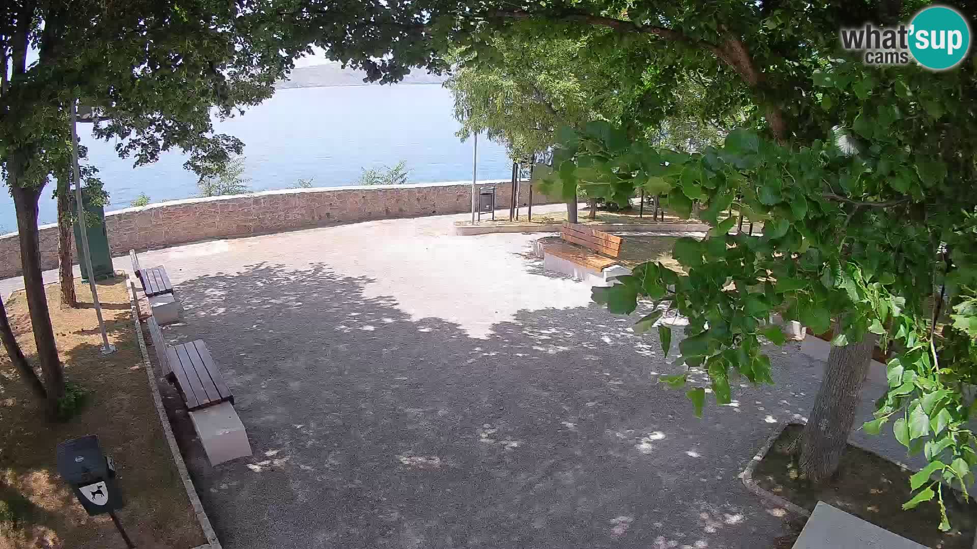 Senj Live Webcam – Schriftstellerpark und Velebit-Kanal