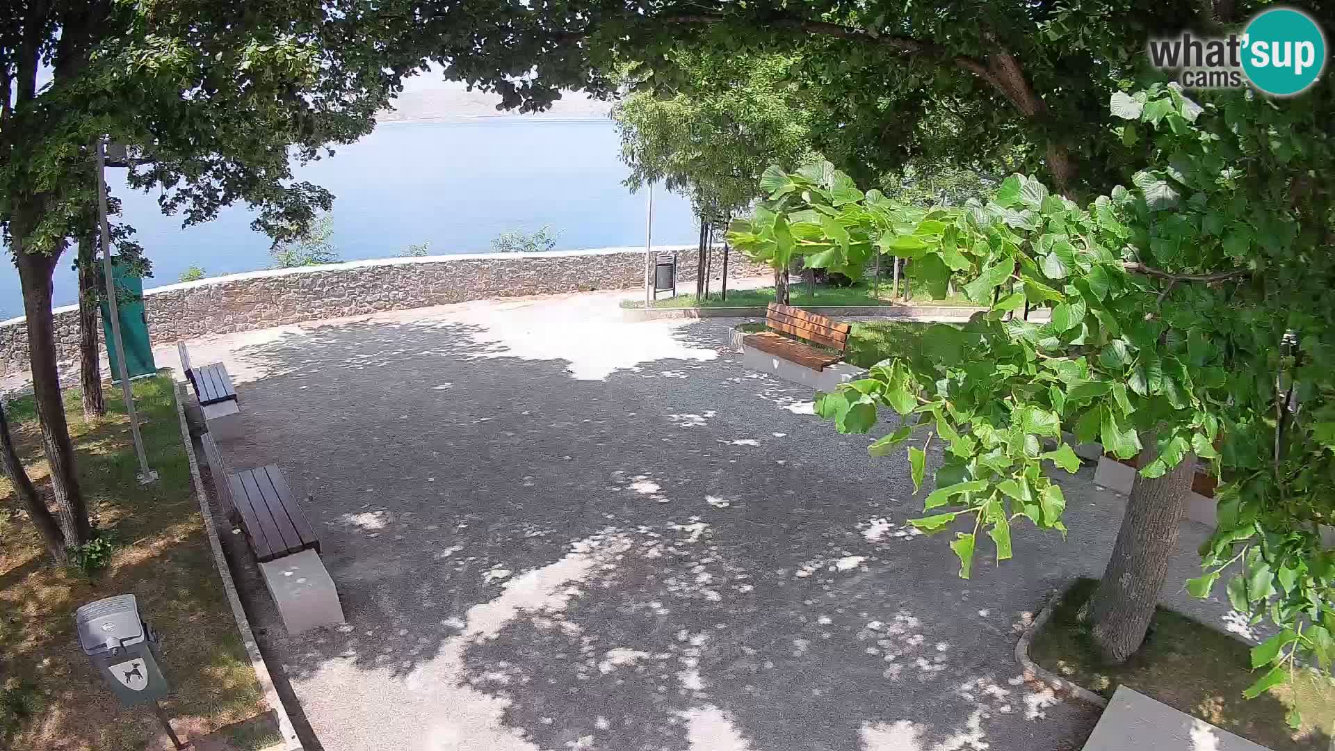 Senj Live Cam – Writers’ Park and the Velebit Channel