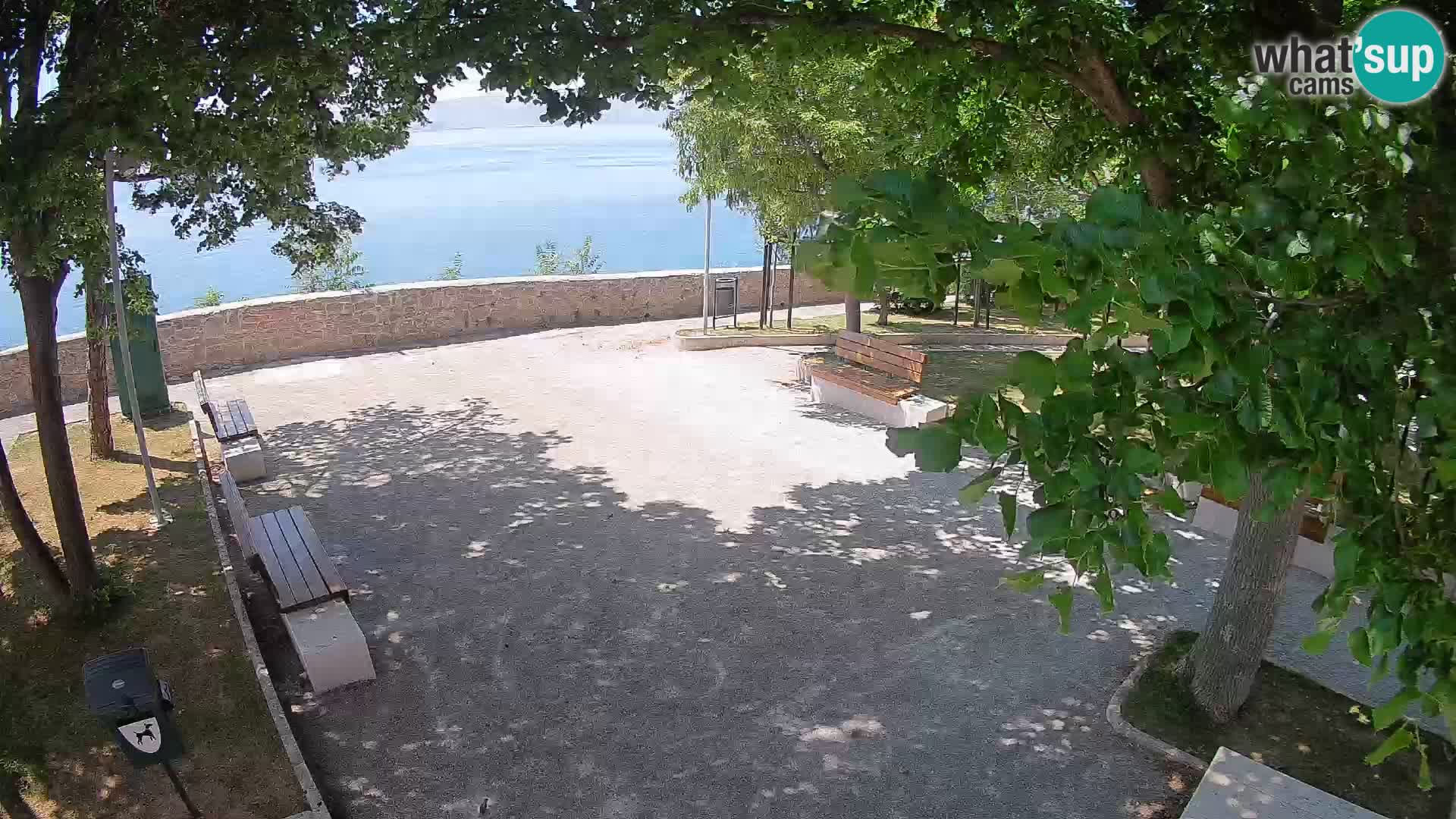Senj Live Webcam – Schriftstellerpark und Velebit-Kanal