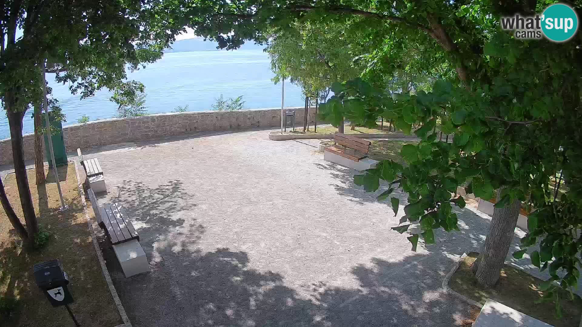 Senj Live Webcam – Schriftstellerpark und Velebit-Kanal