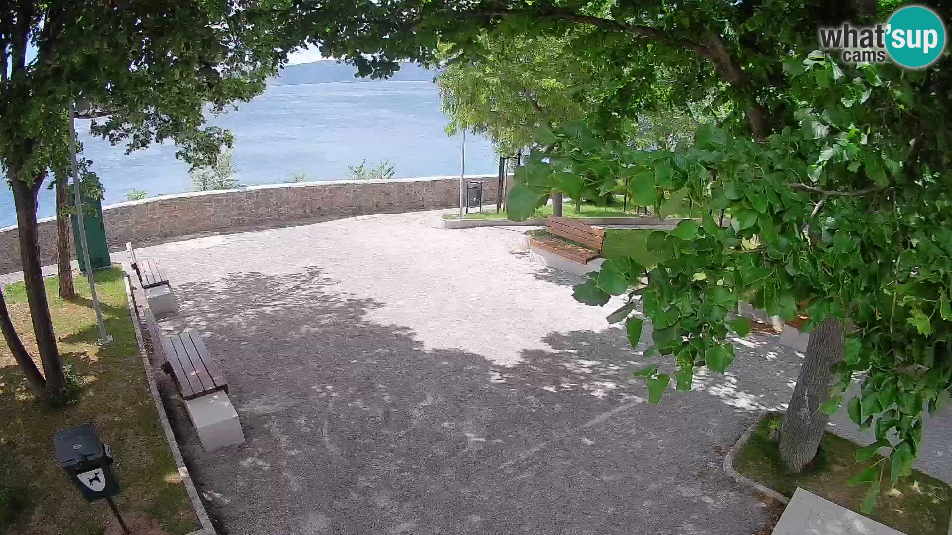 Senj Live Cam – Writers’ Park and the Velebit Channel