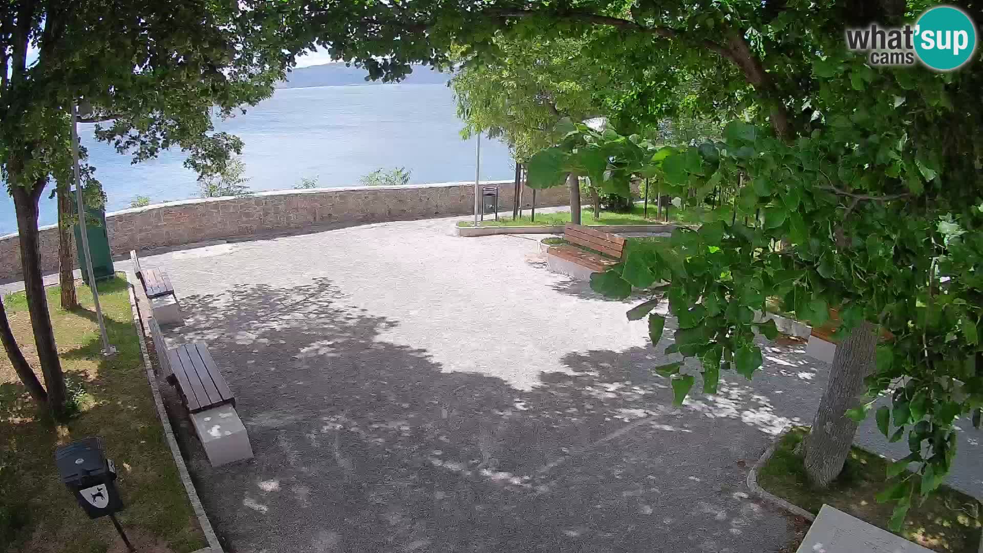Senj Live Cam – Writers’ Park and the Velebit Channel