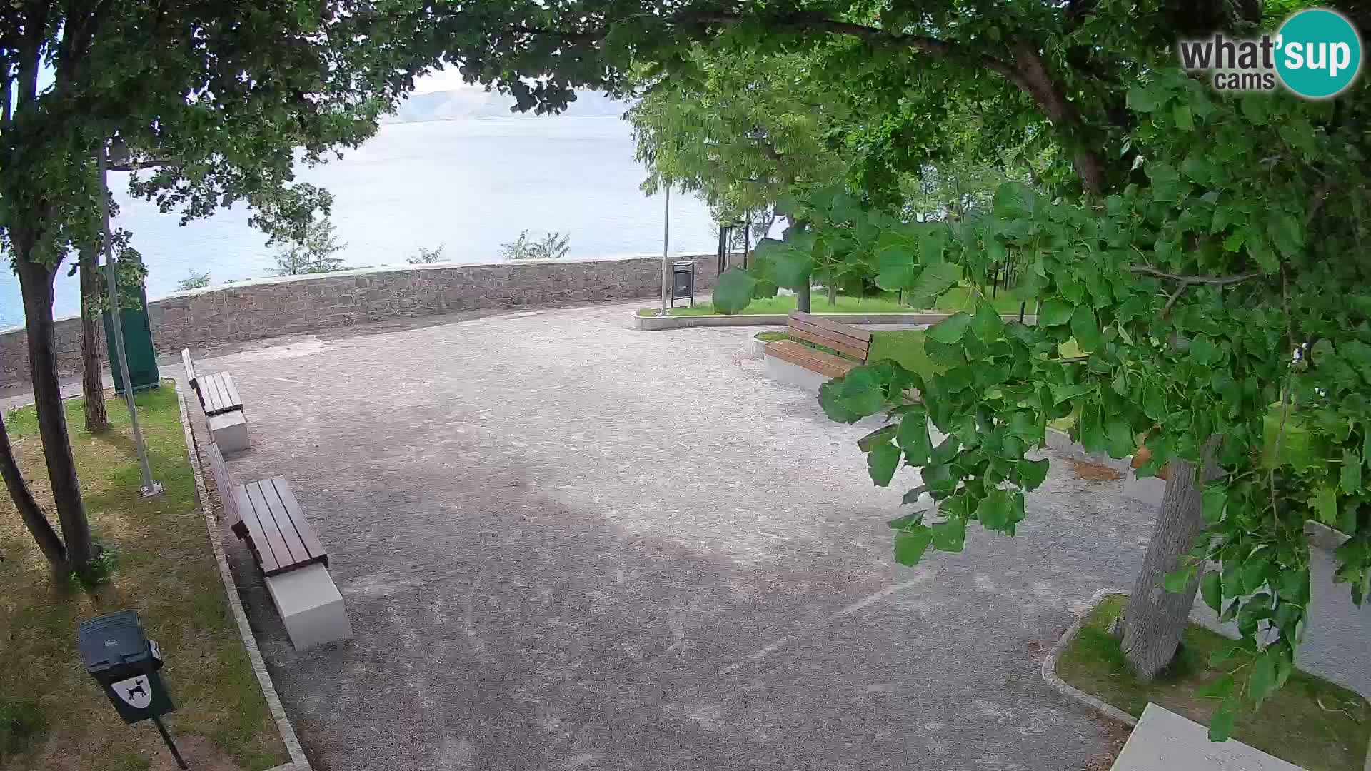 Senj Live Cam – Writers’ Park and the Velebit Channel