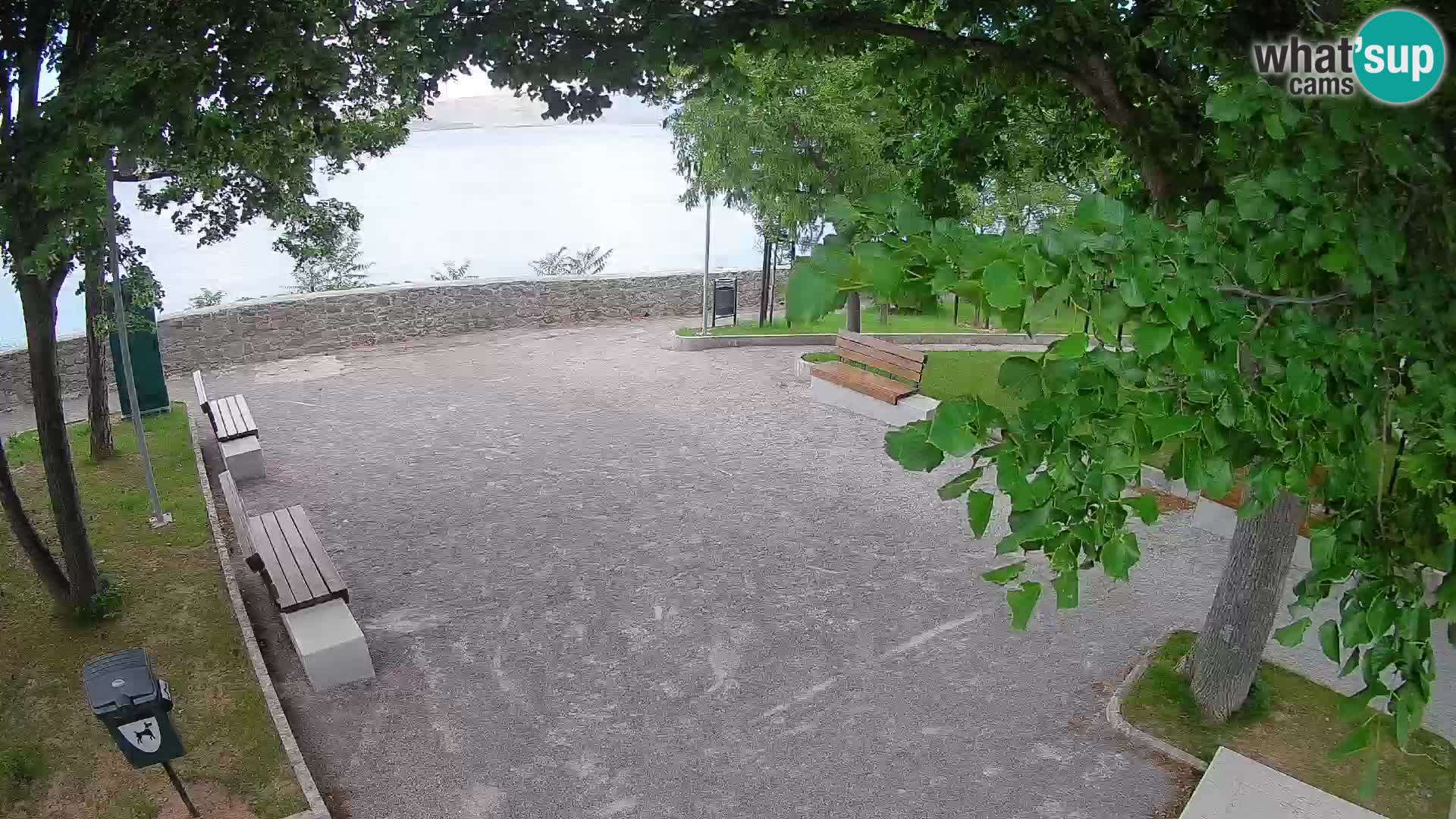 Senj Live Webcam – Schriftstellerpark und Velebit-Kanal