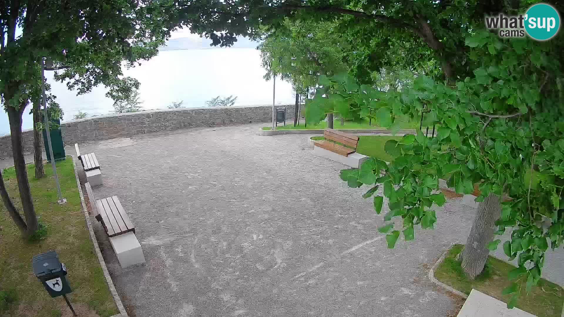 Senj Live Cam – Writers’ Park and the Velebit Channel