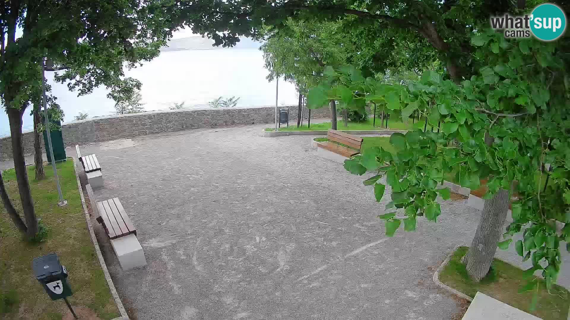 Senj Live Cam – Writers’ Park and the Velebit Channel