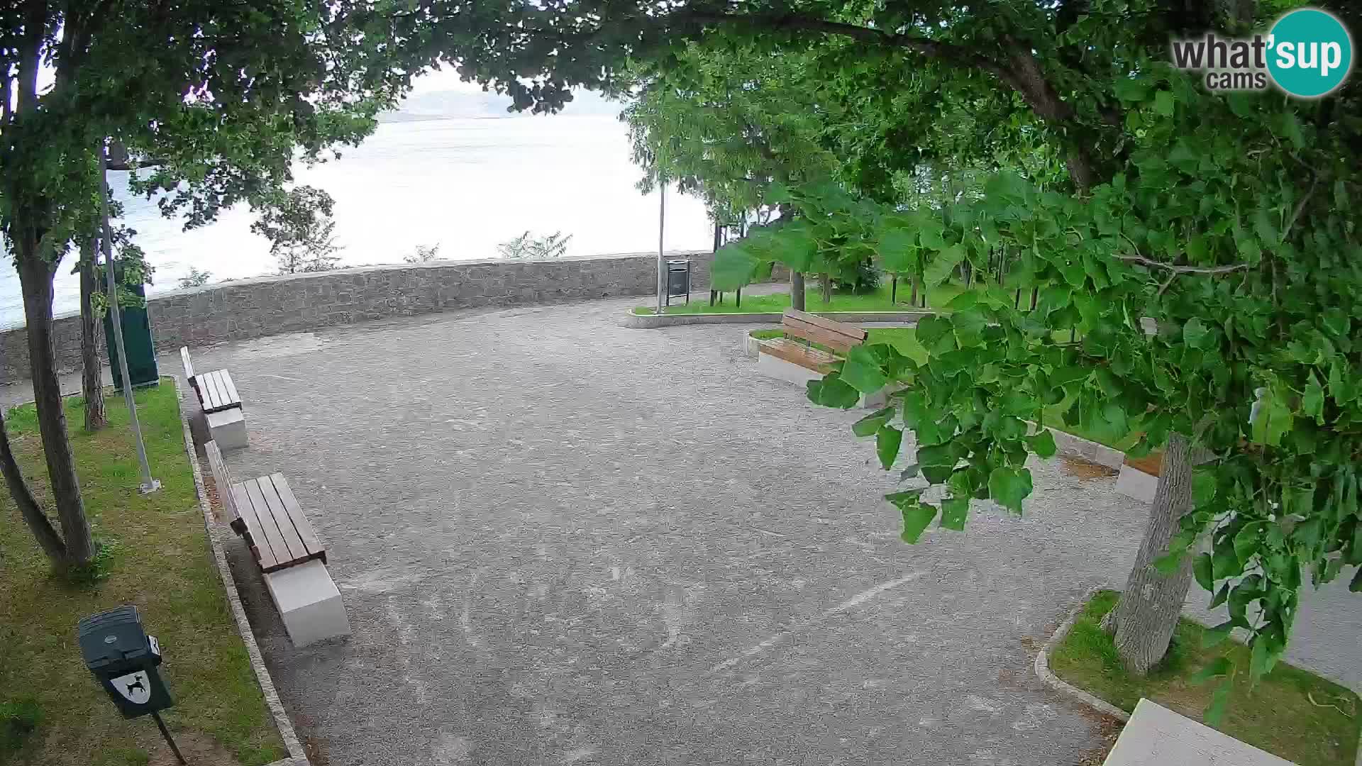Senj Live Cam – Writers’ Park and the Velebit Channel
