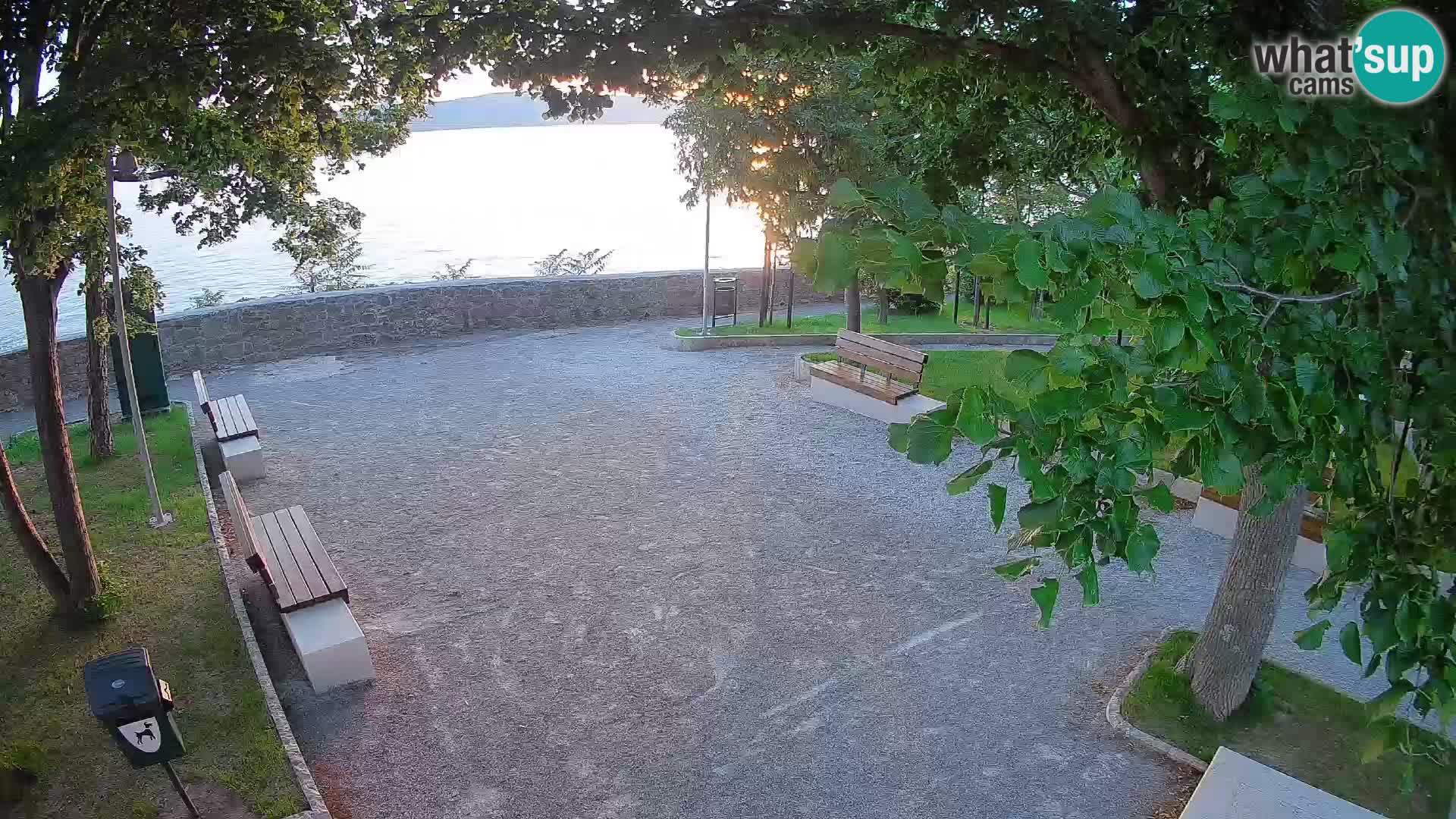 Senj Live Cam – Writers’ Park and the Velebit Channel