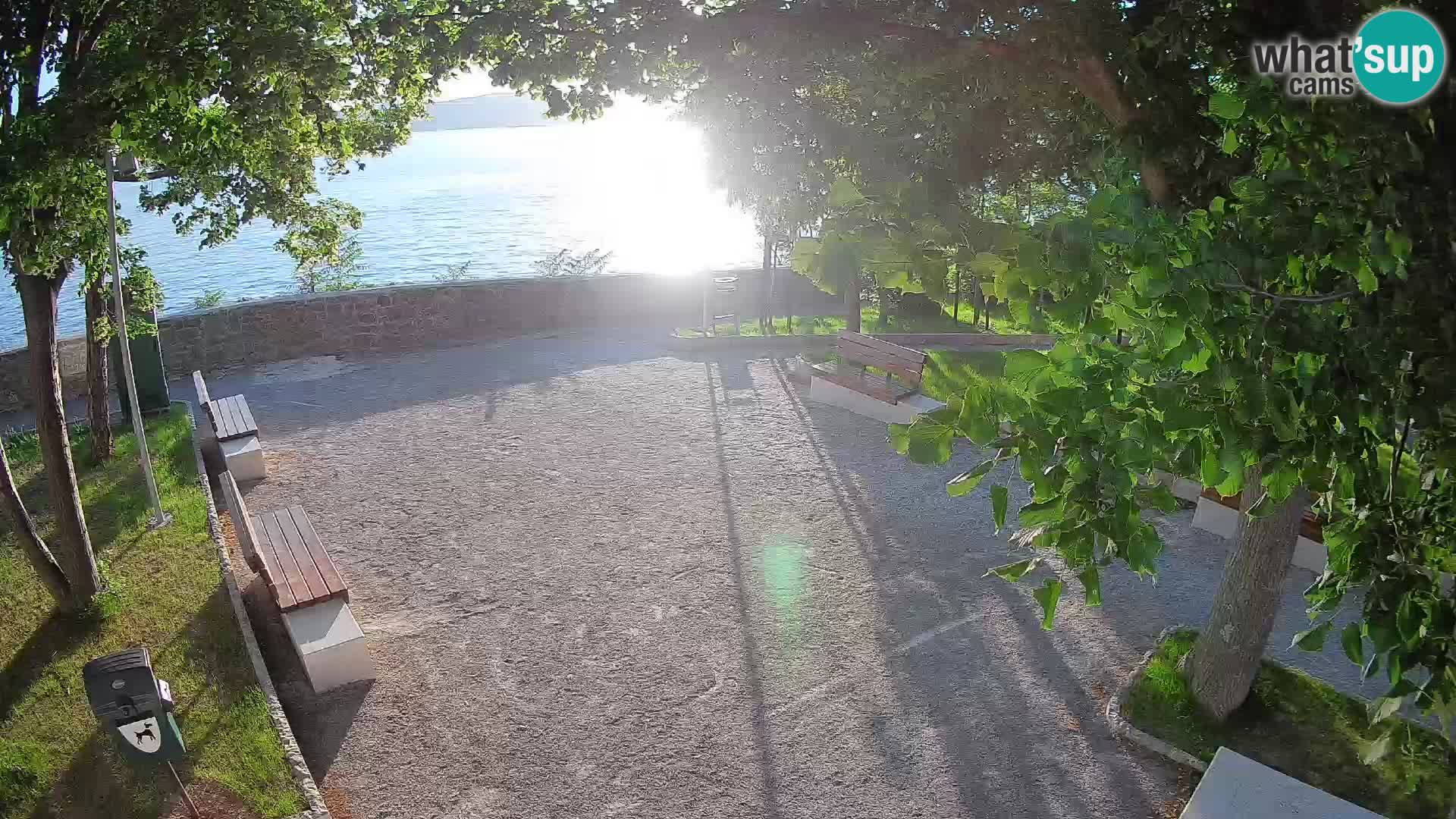 Senj Live Webcam – Schriftstellerpark und Velebit-Kanal