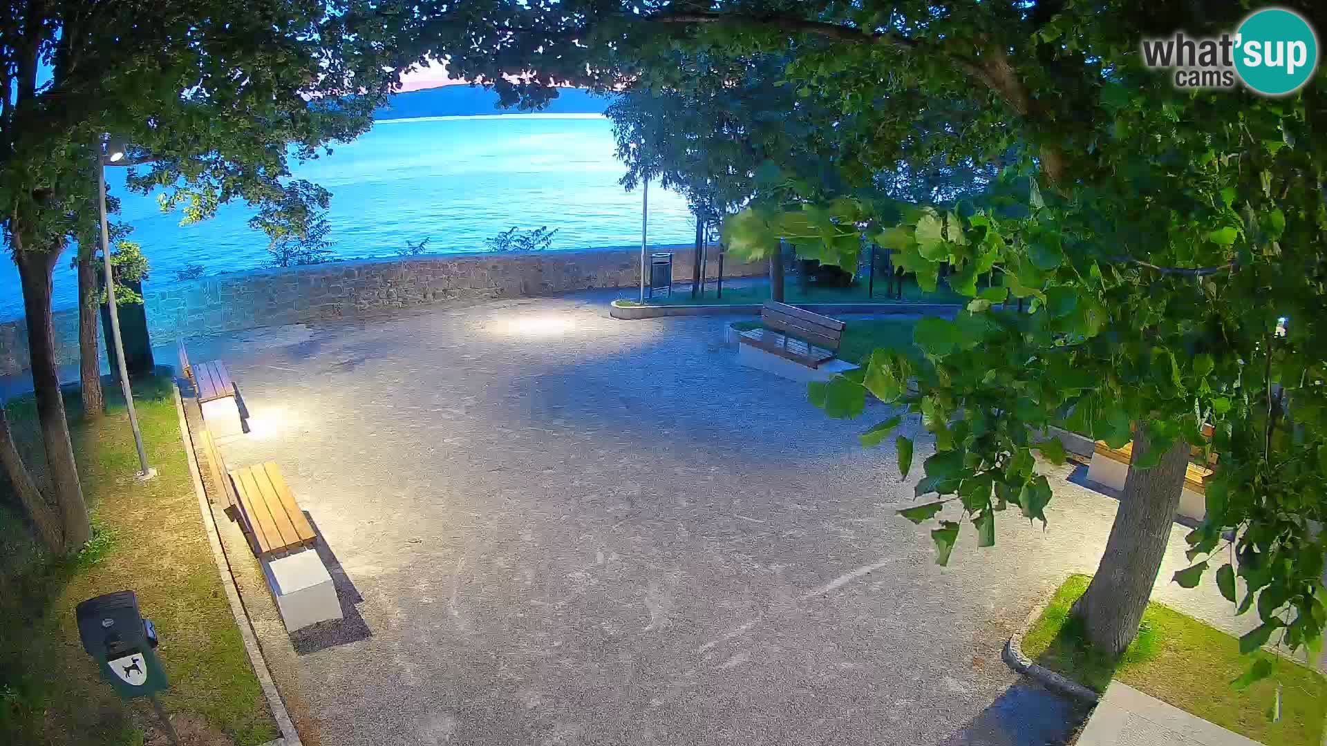 Senj Live Cam – Writers’ Park and the Velebit Channel