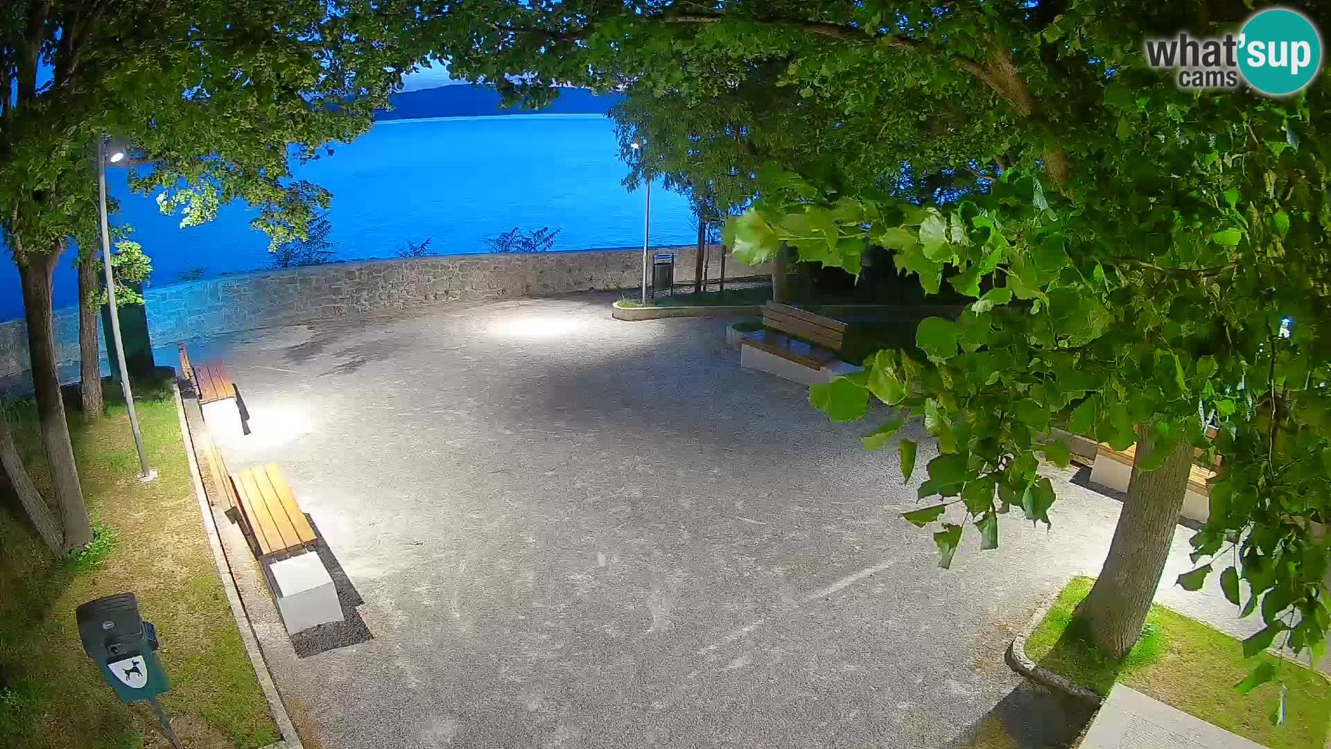 Senj Live Cam – Writers’ Park and the Velebit Channel